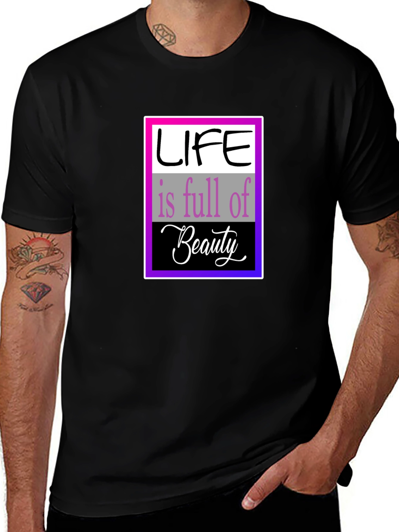 Variant 4 of Life is Full of Beauty T-Shirt - Positive Vibes