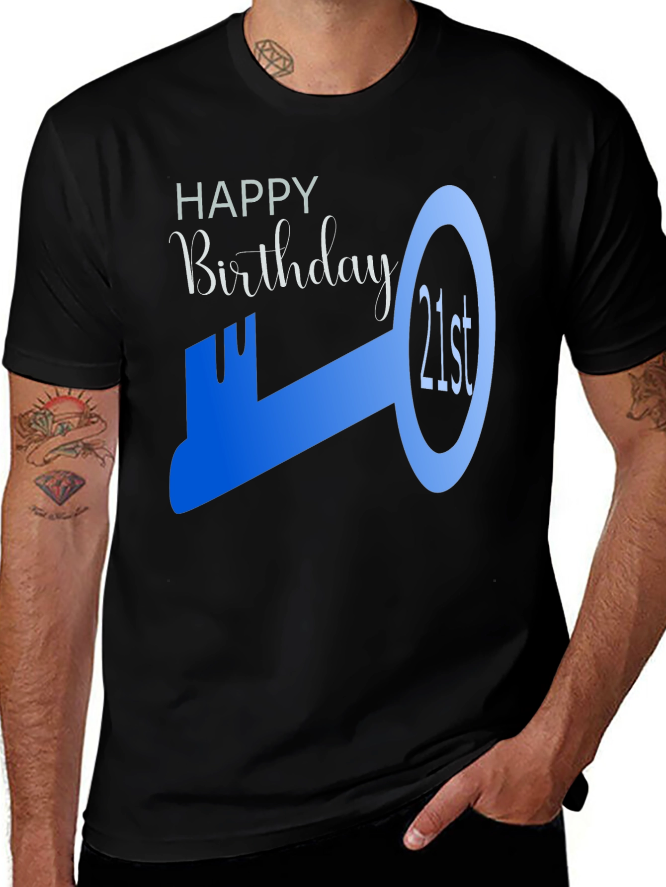 Variant 5 of 21st Birthday Key Graphic T-Shirt