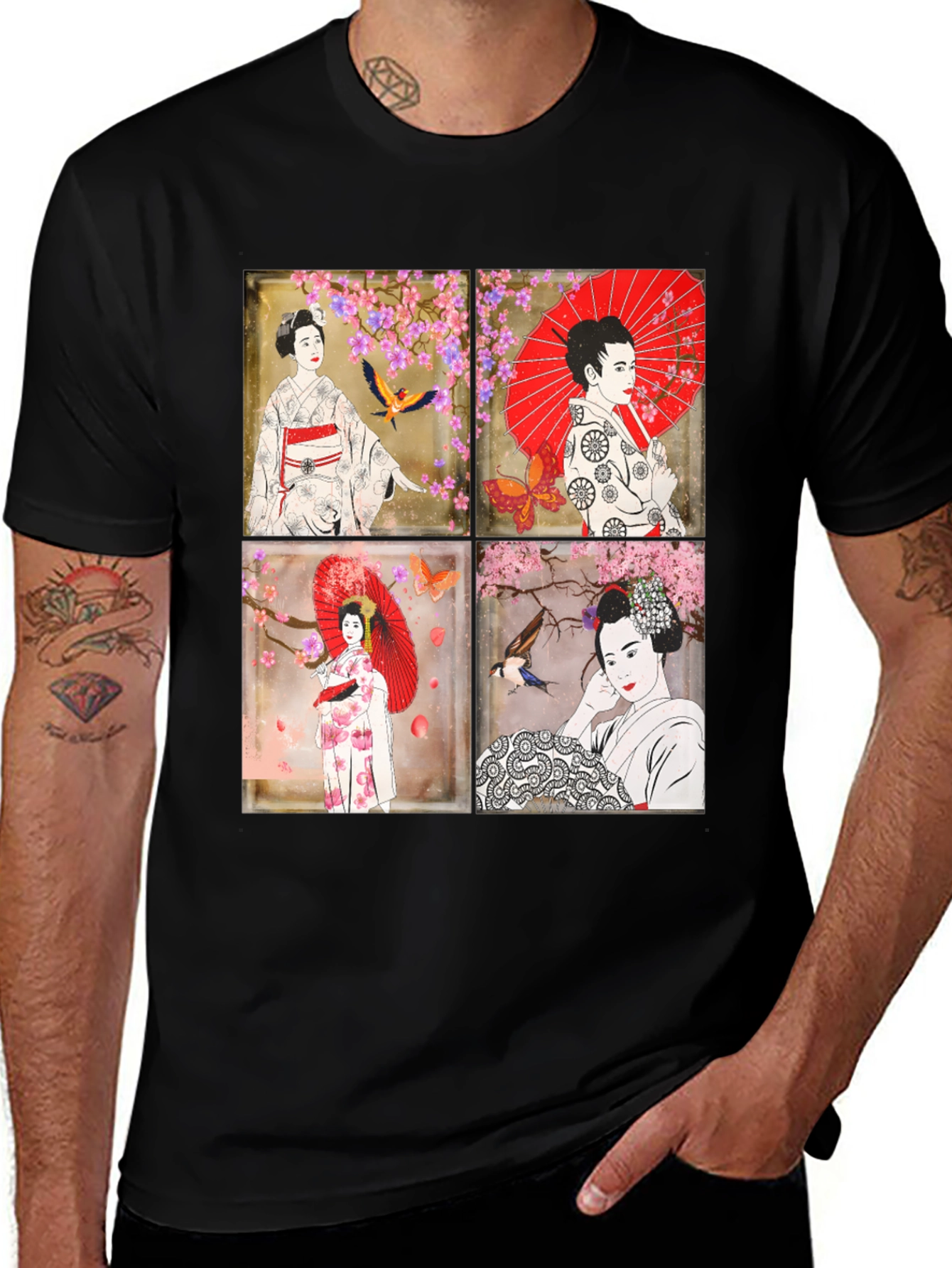 Variant 10 of Japanese Geisha T-Shirt