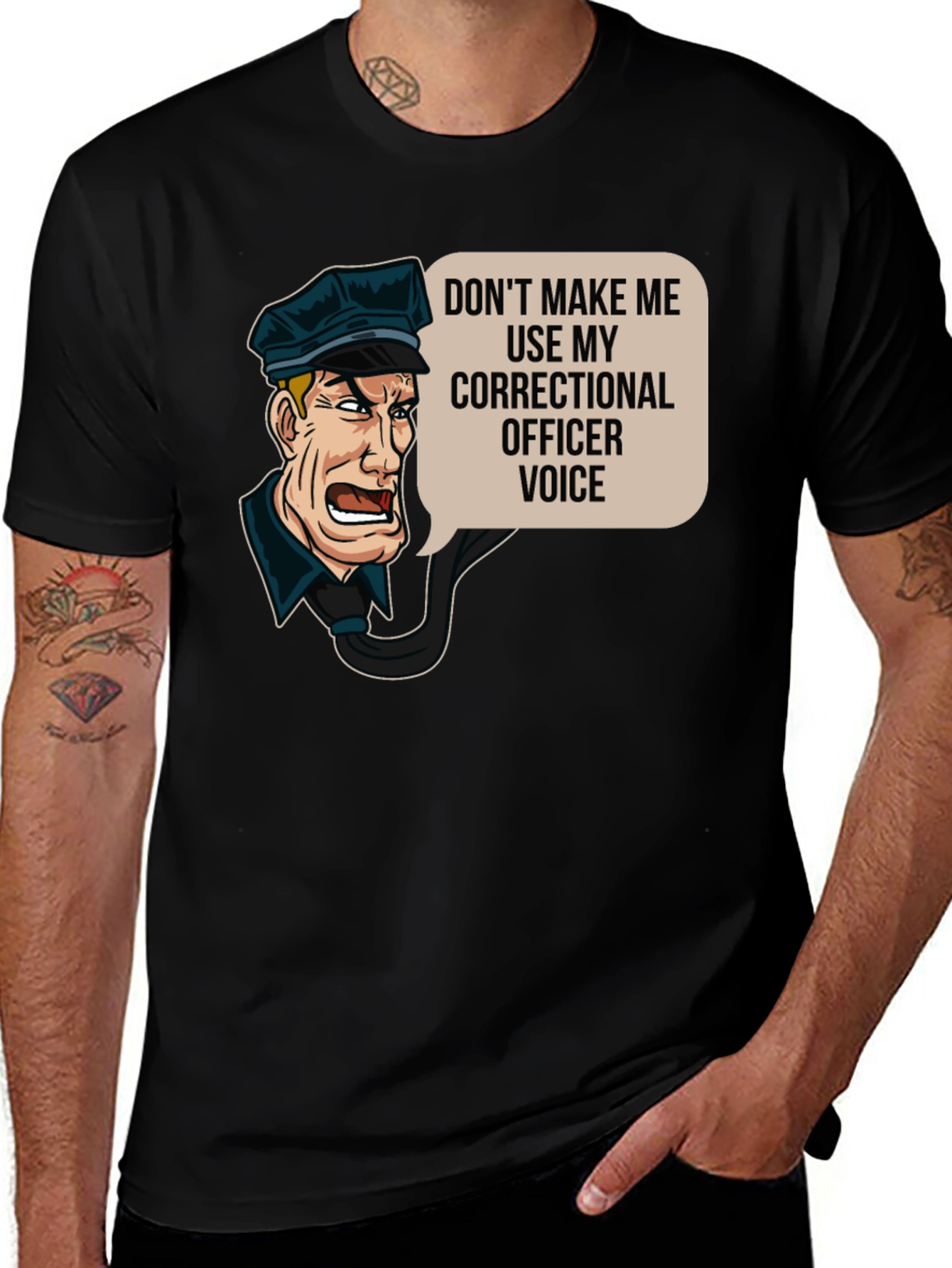 Variant 25 of Correctional Officer Cartoon T-Shirt