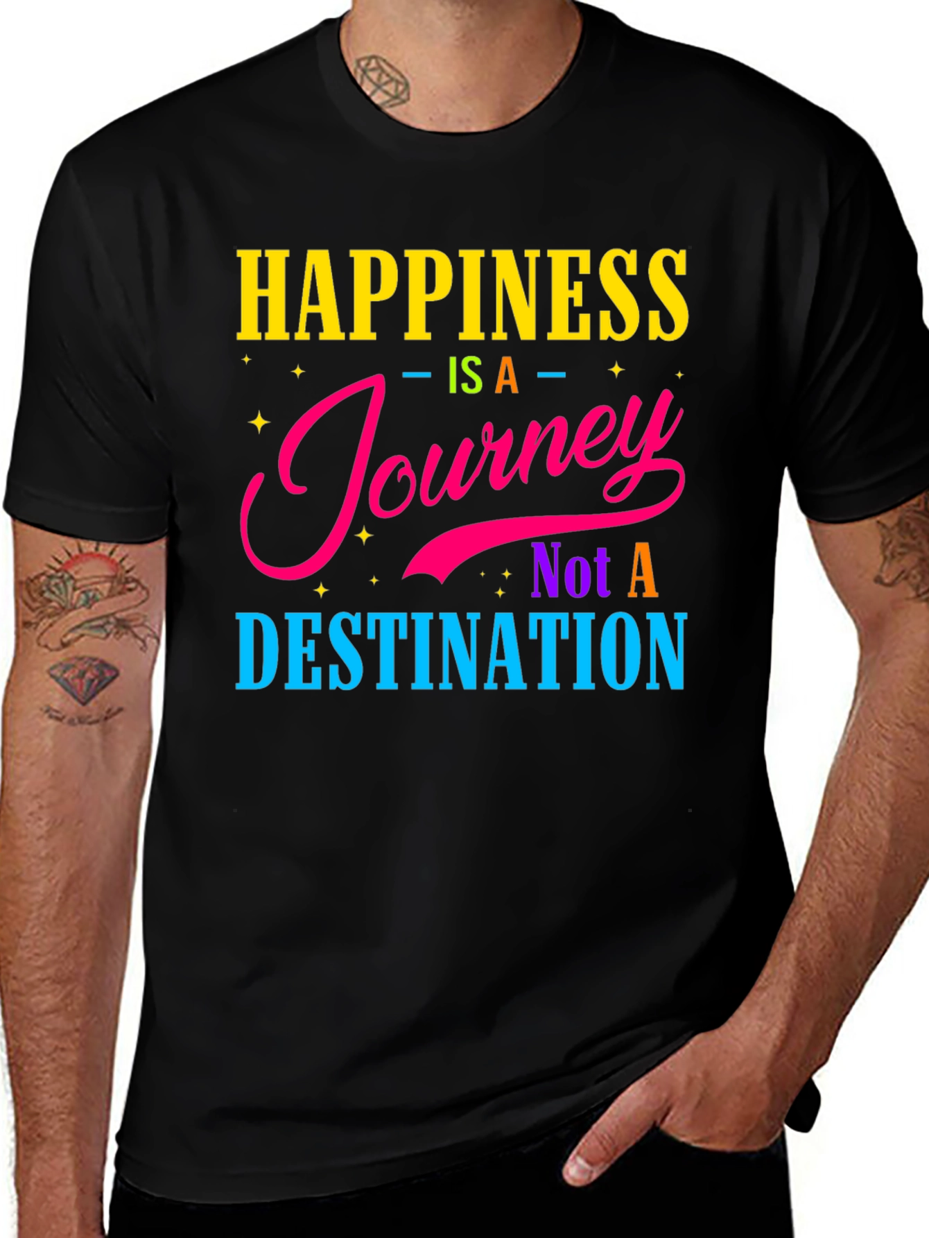 Variant 22 of Happiness Journey Graphic T-Shirt