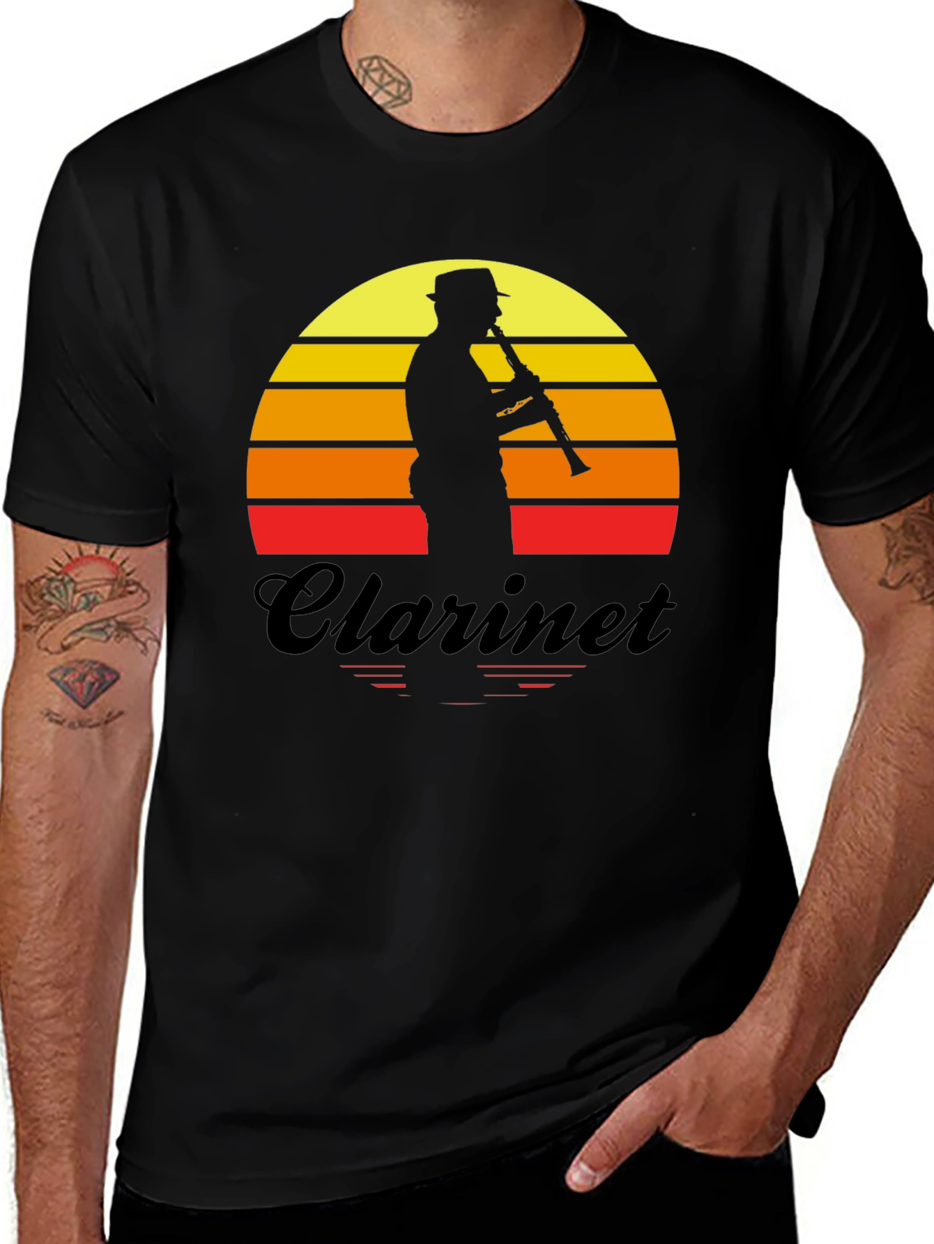 Retro Clarinet Player T-Shirt