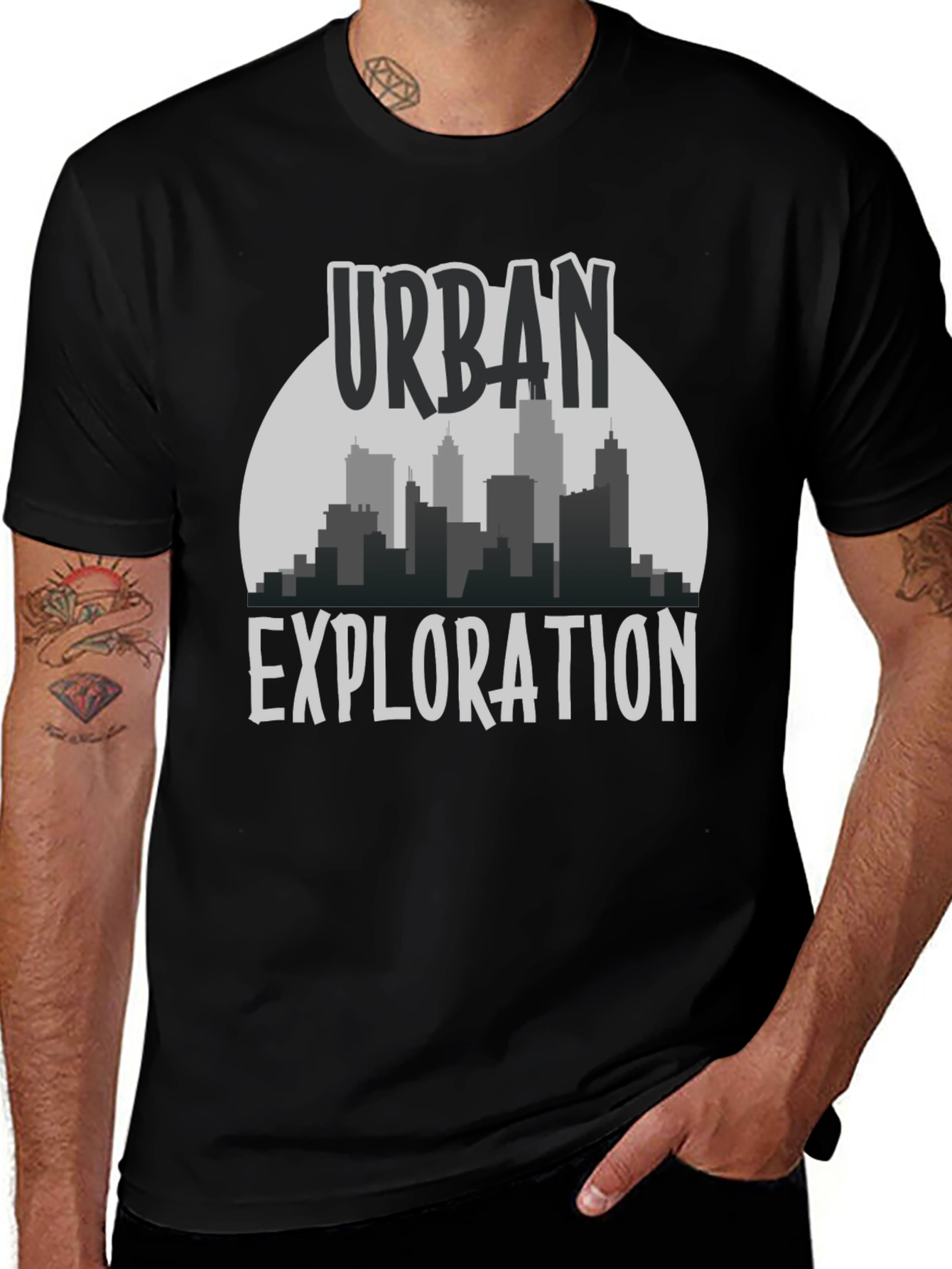 Urban Exploration Graphic Tee - Cityscape Design