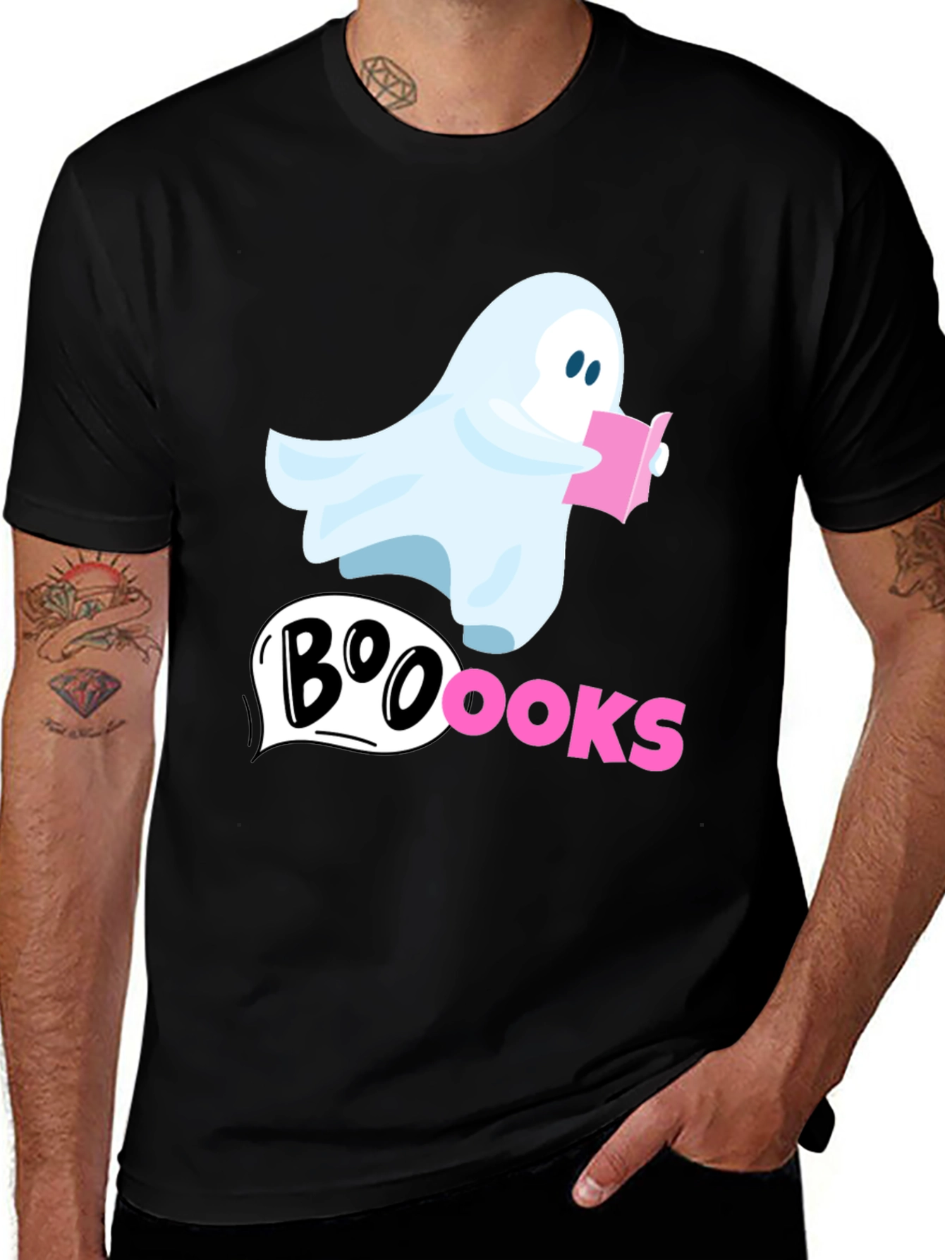 Variant 25 of Booooks Ghost T-Shirt - Halloween Reader Tee