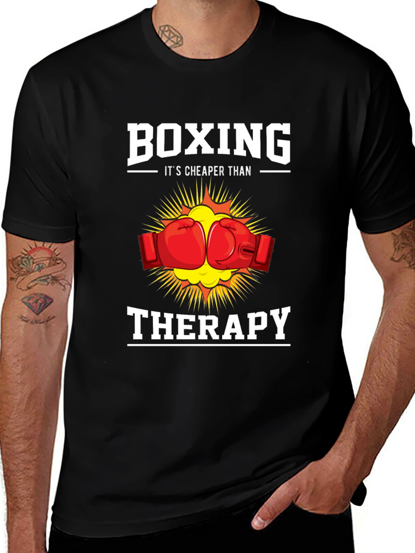 Variant 6 of Boxing Cheaper Than Therapy T-Shirt