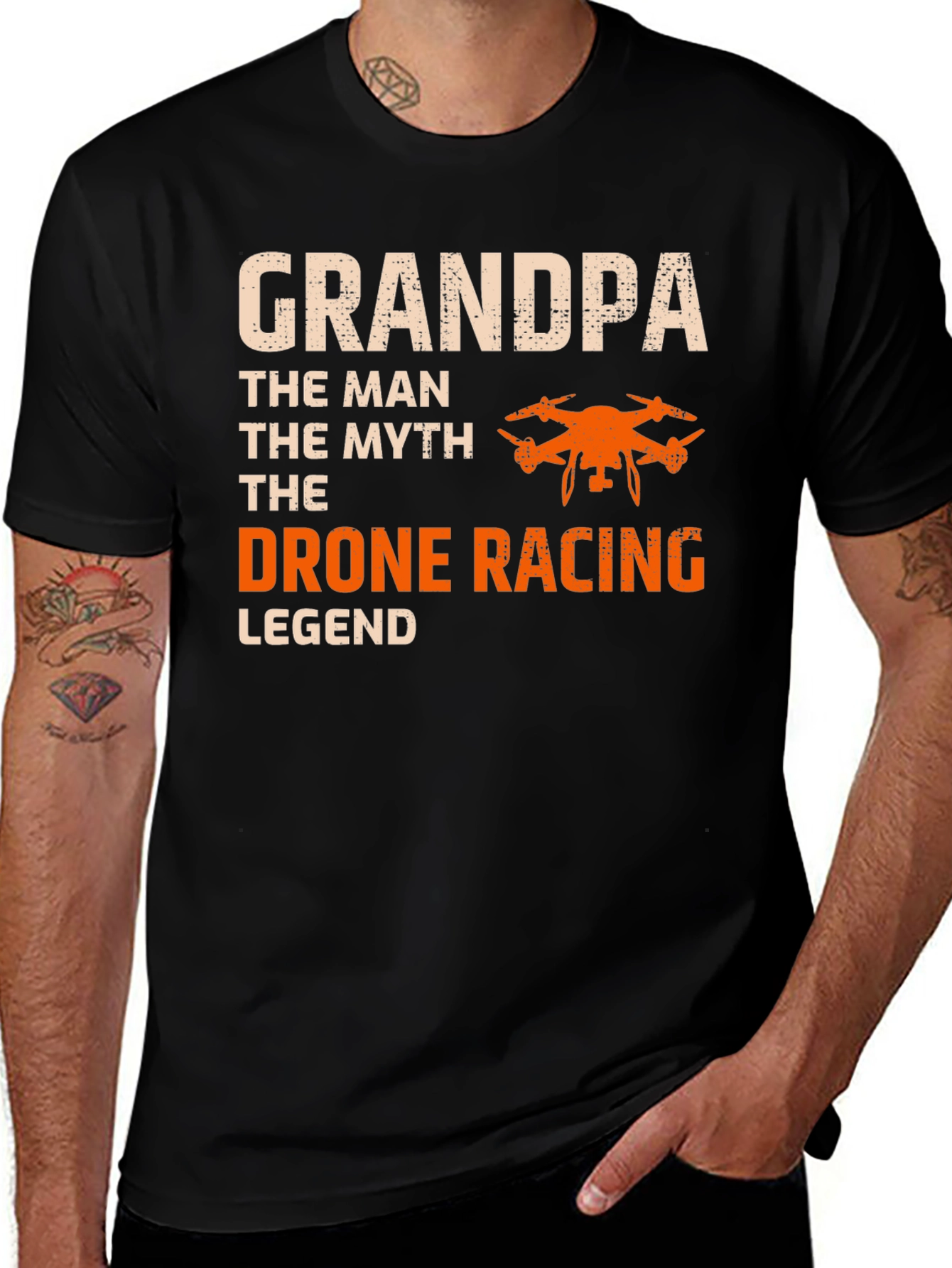 Variant 2 of Grandpa Drone Racing Legend T-Shirt
