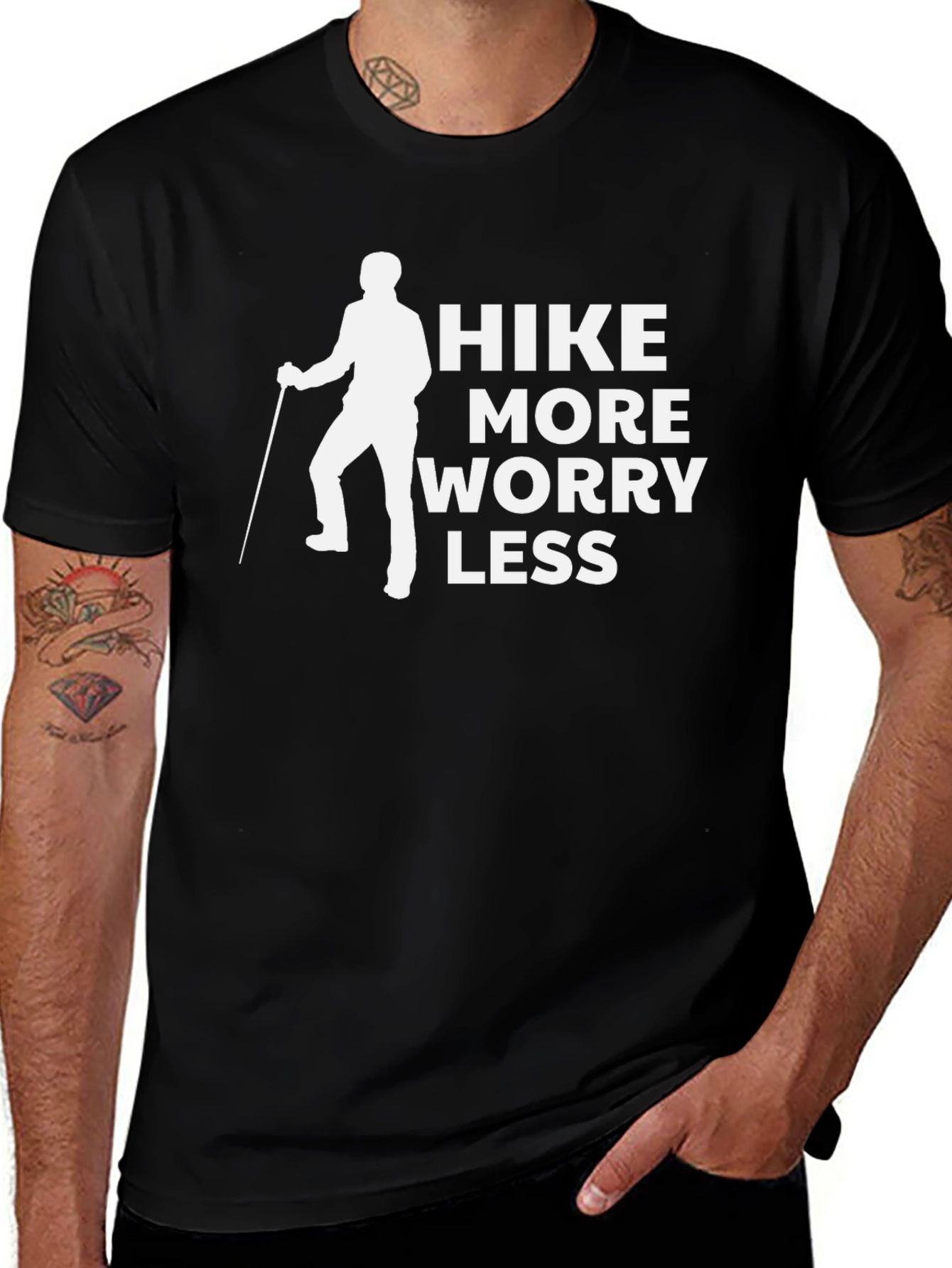 Variant 15 of Hike More Worry Less Graphic Tee