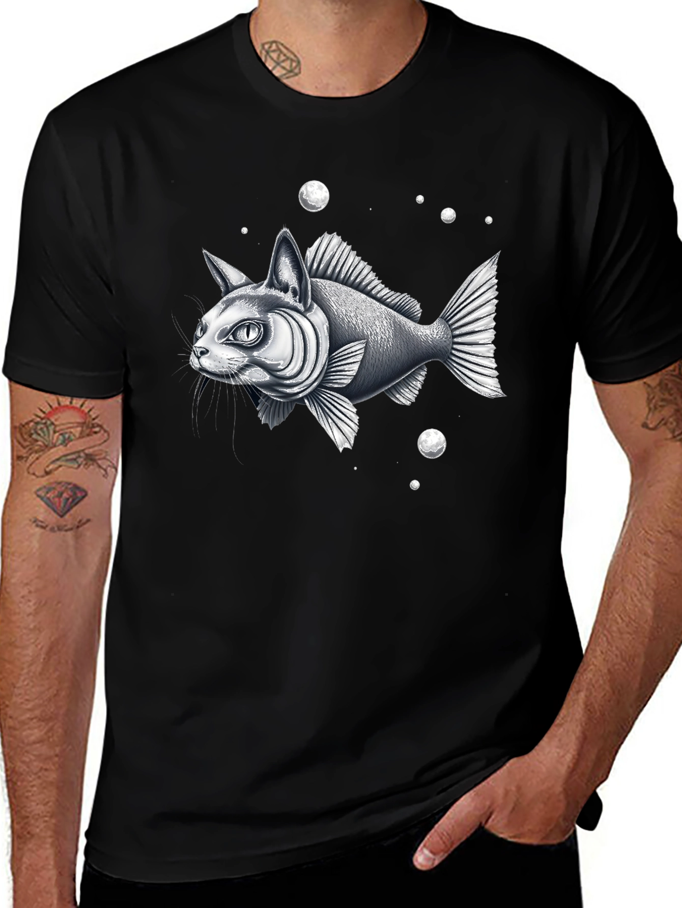 Variant 21 of Catfish Graphic Tee - Unique Animal Hybrid Design