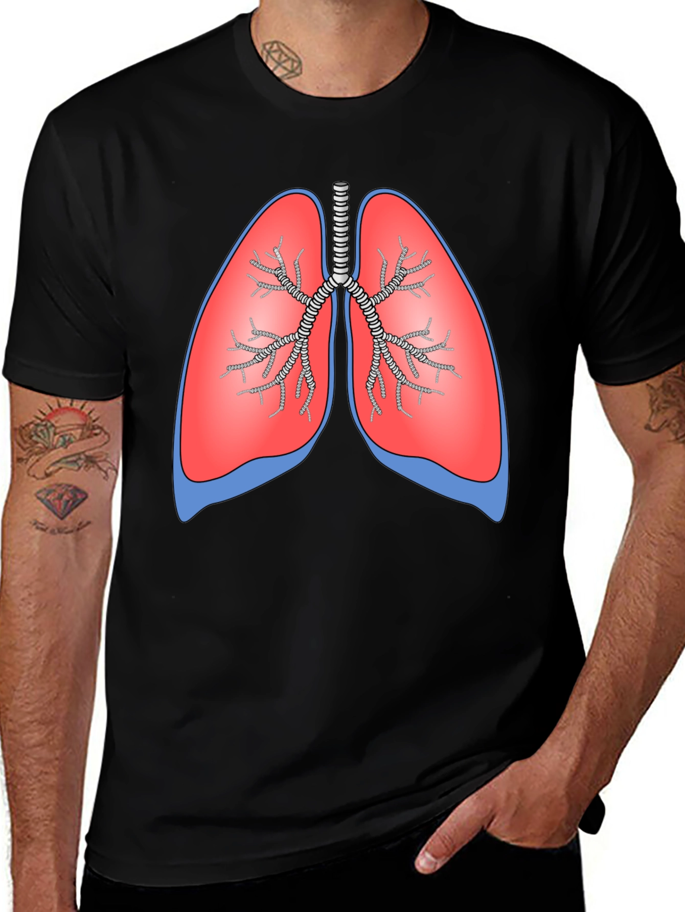 Lungs Graphic Tee - Anatomically Correct, Stylish Design