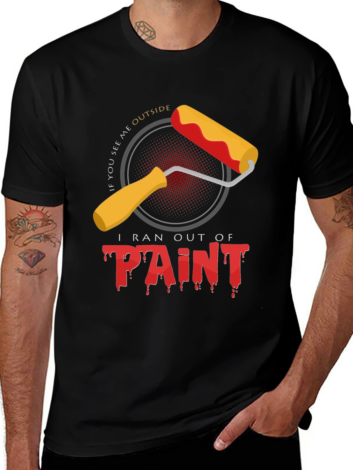 Variant 5 of I Ran Out of Paint T-Shirt - Funny Painter Tee