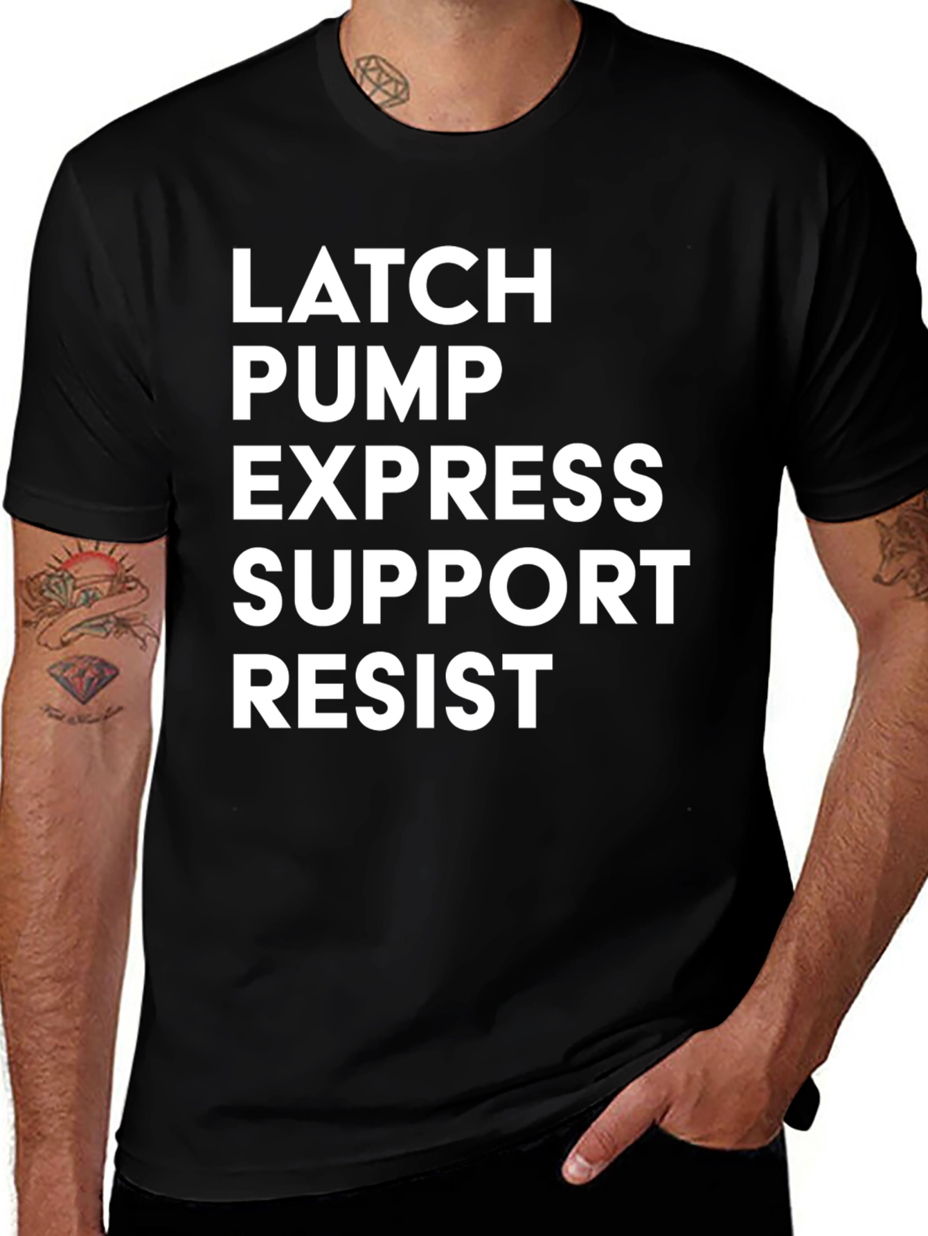 Variant 9 of Latch Pump Express Support Resist T-Shirt