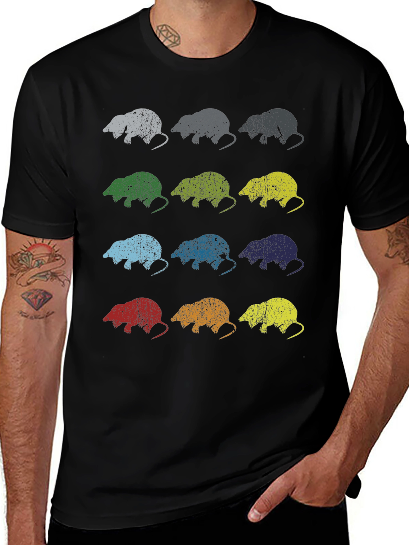 Variant 19 of Pop Art Mole T-Shirt - Colorful Graphic Tee