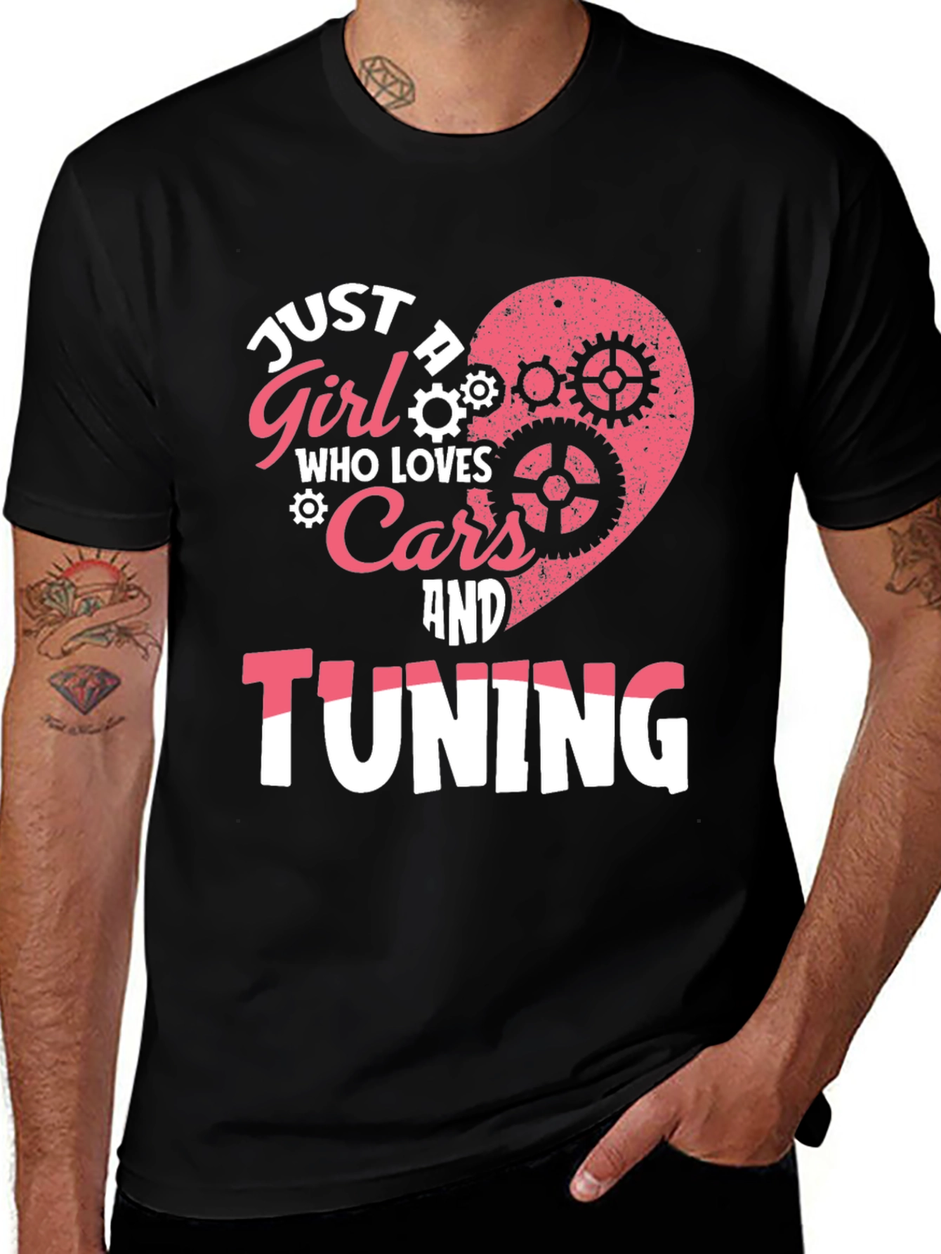 Variant 17 of Just a Girl Who Loves Cars and Tuning T-Shirt