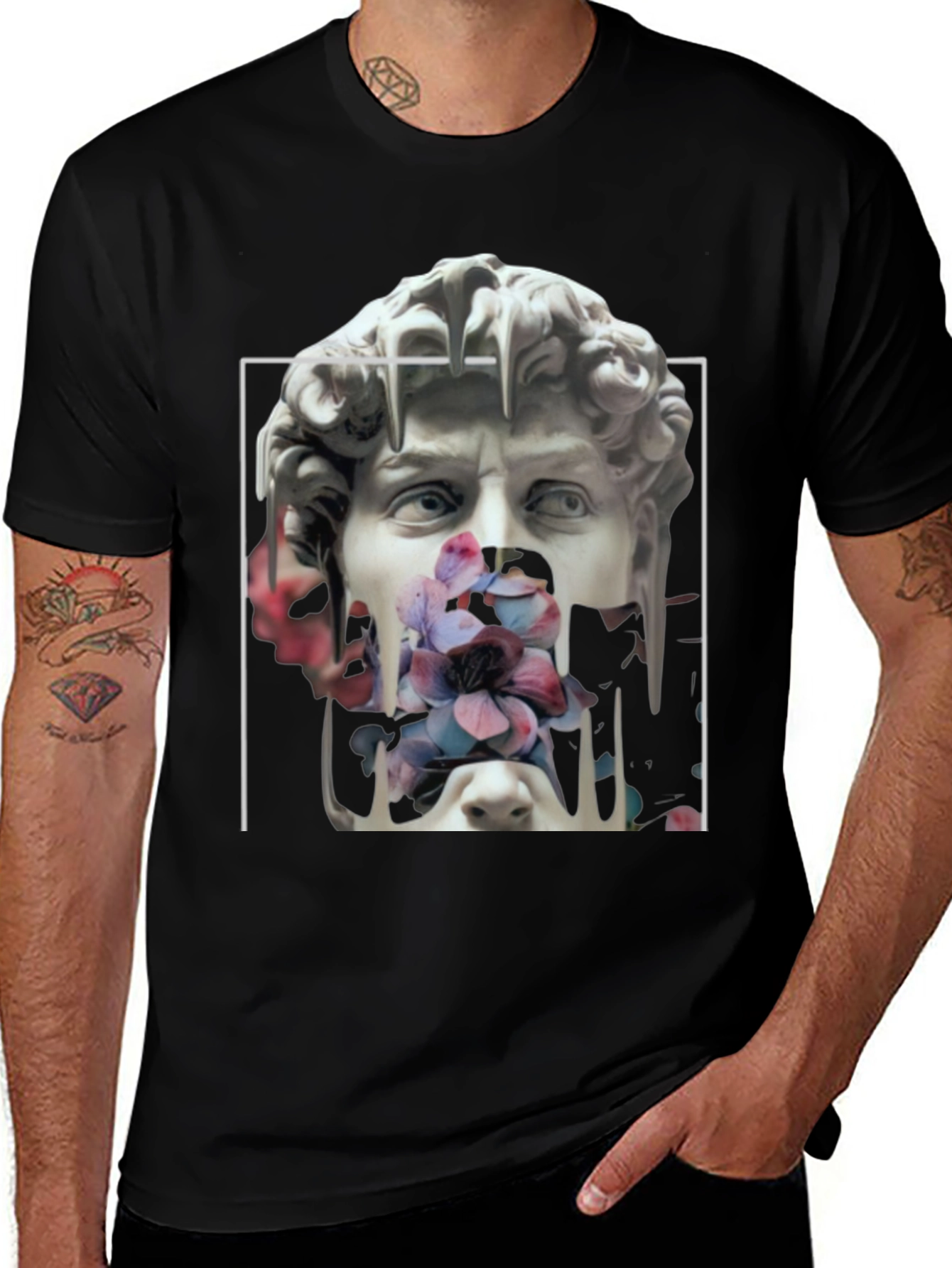 Variant 6 of Floral David Sculpture Graphic Tee