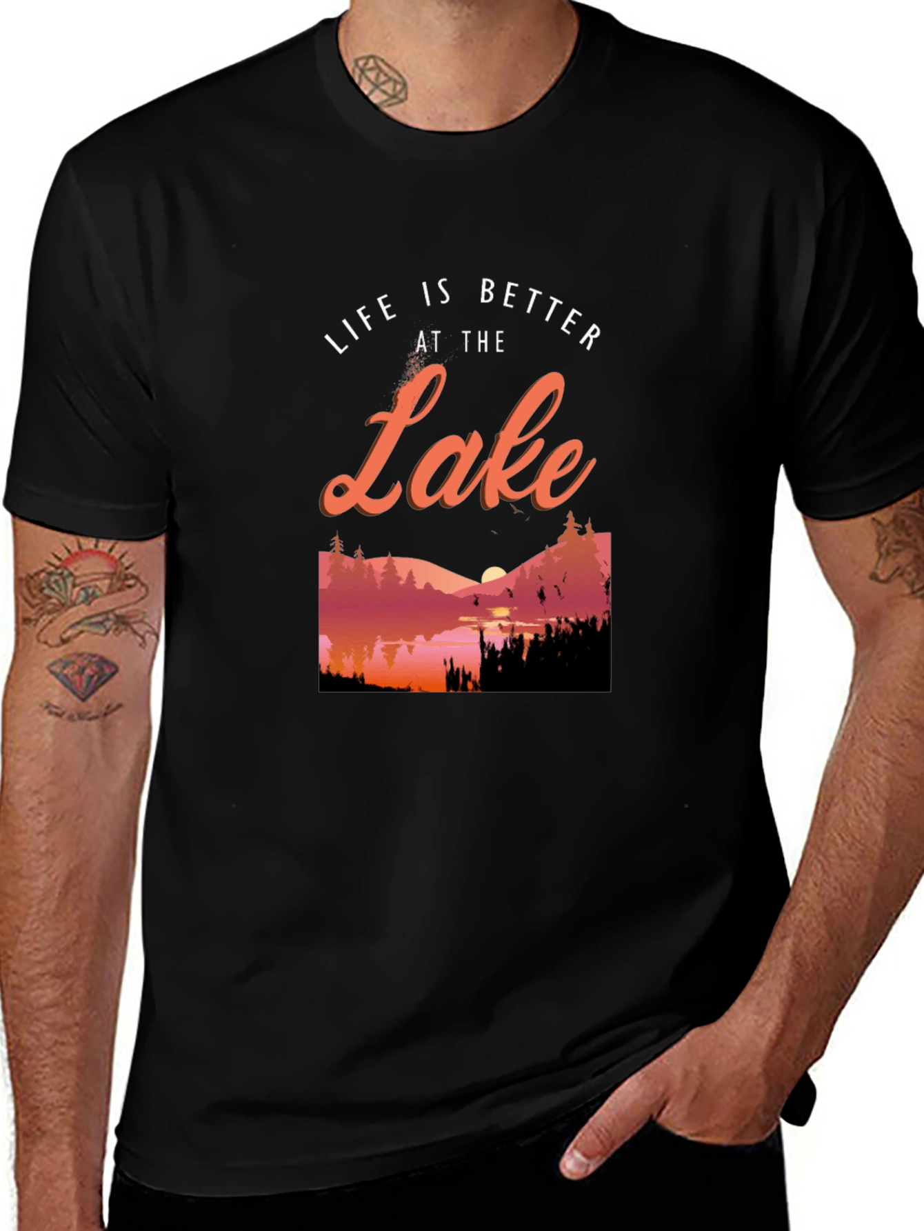 Life is Better at the Lake Black T-Shirt