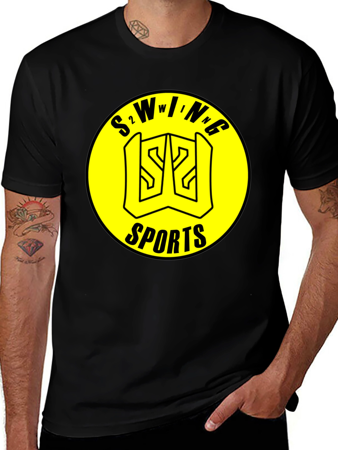 Variant 27 of S2 Wing Sports Black T-Shirt