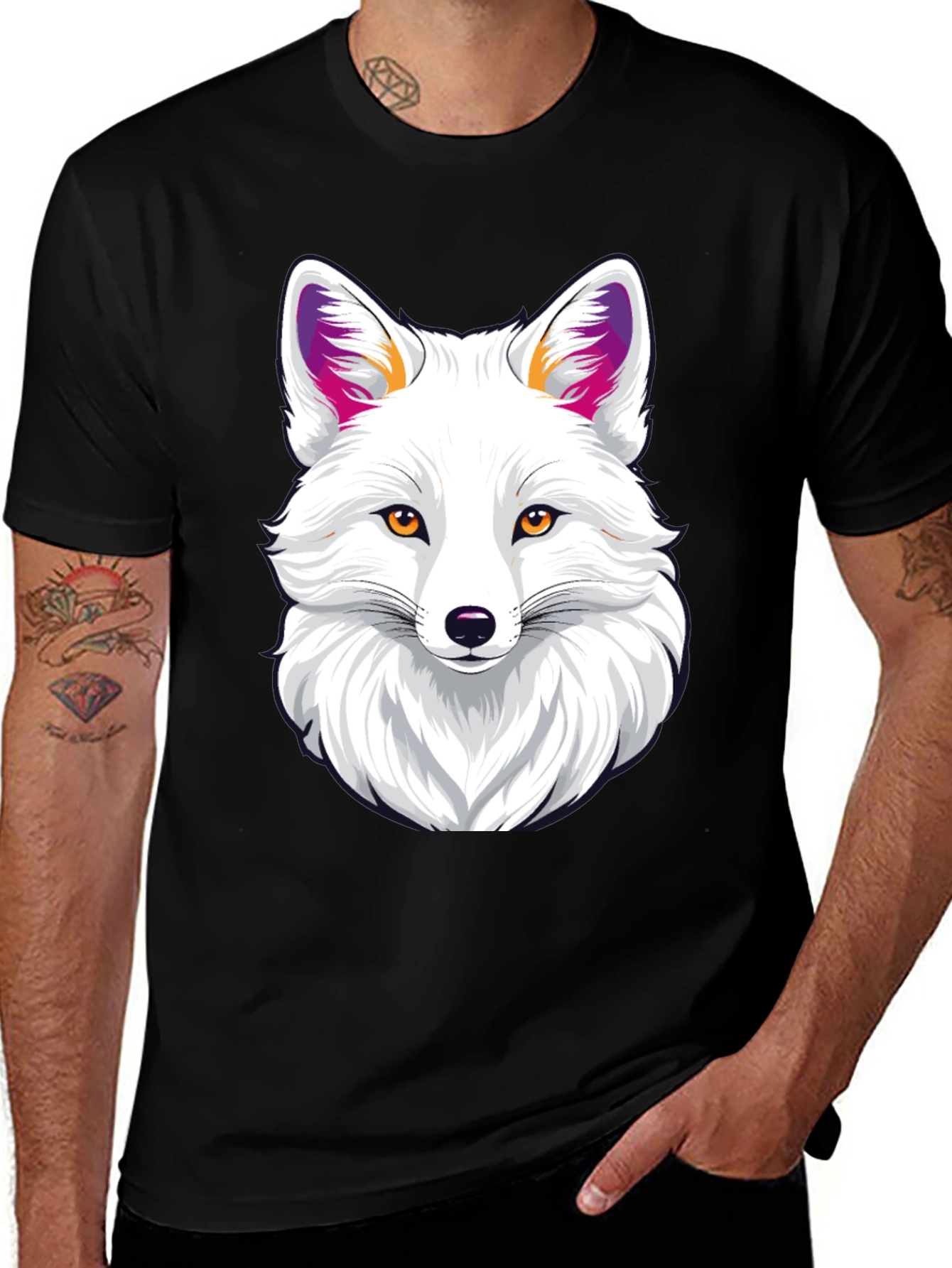 Variant 23 of Cool Fox Graphic Tee - Arctic Fox T-Shirt