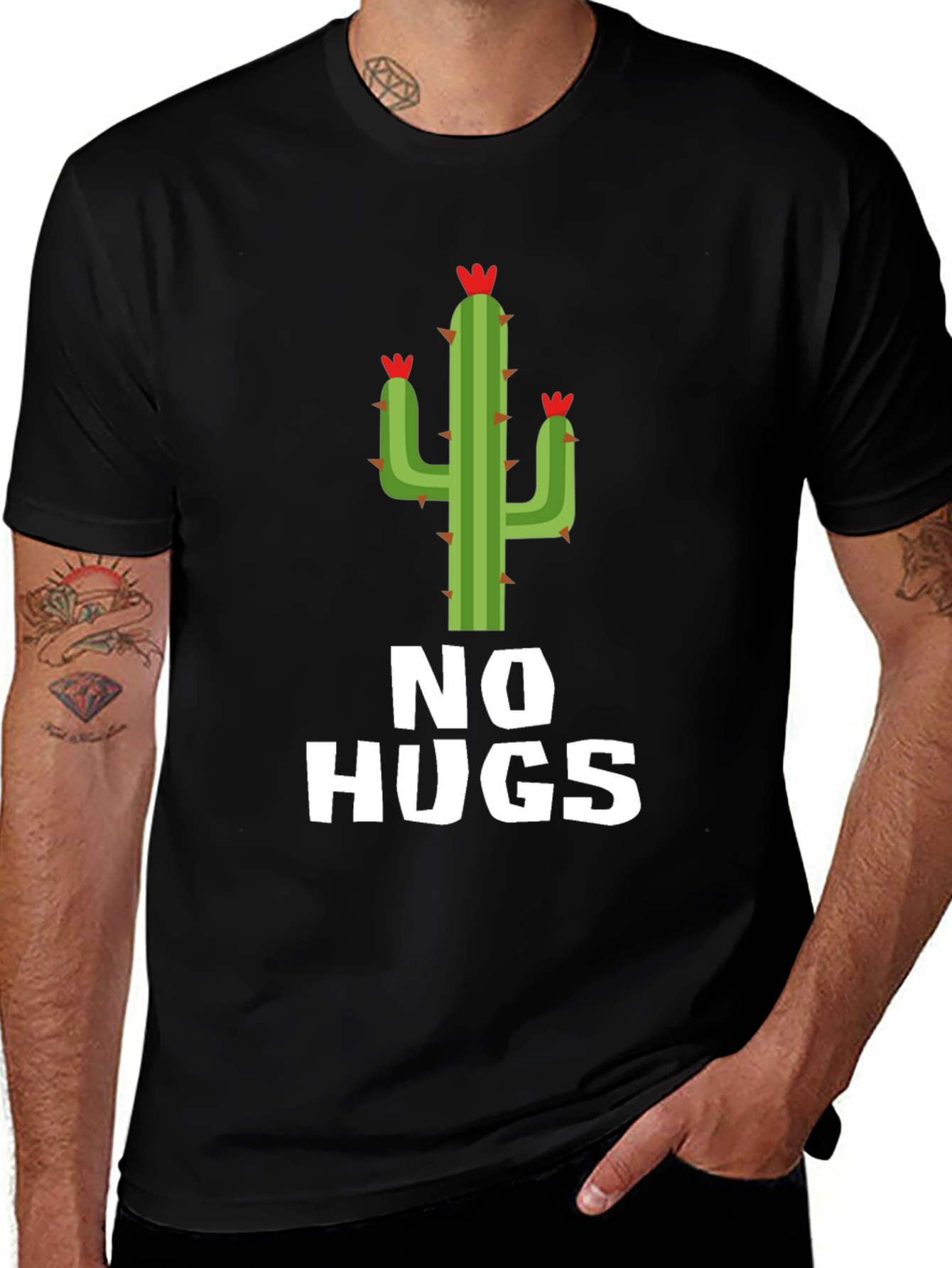 Variant 21 of No Hugs Cactus Graphic Tee