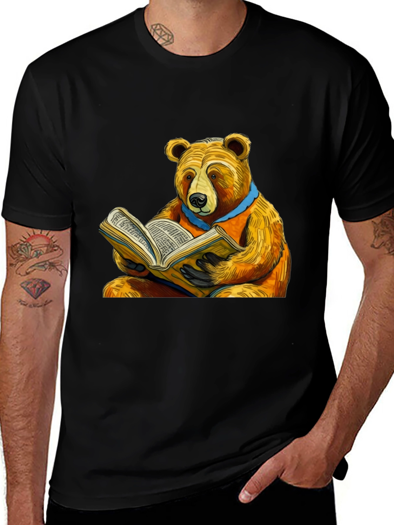 Variant 20 of Bear Reading Book T-Shirt