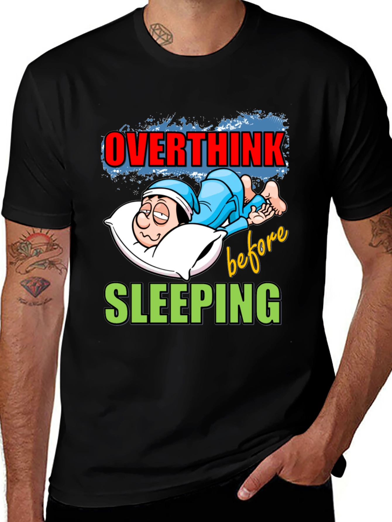 Variant 24 of Overthink Before Sleeping Graphic Tee