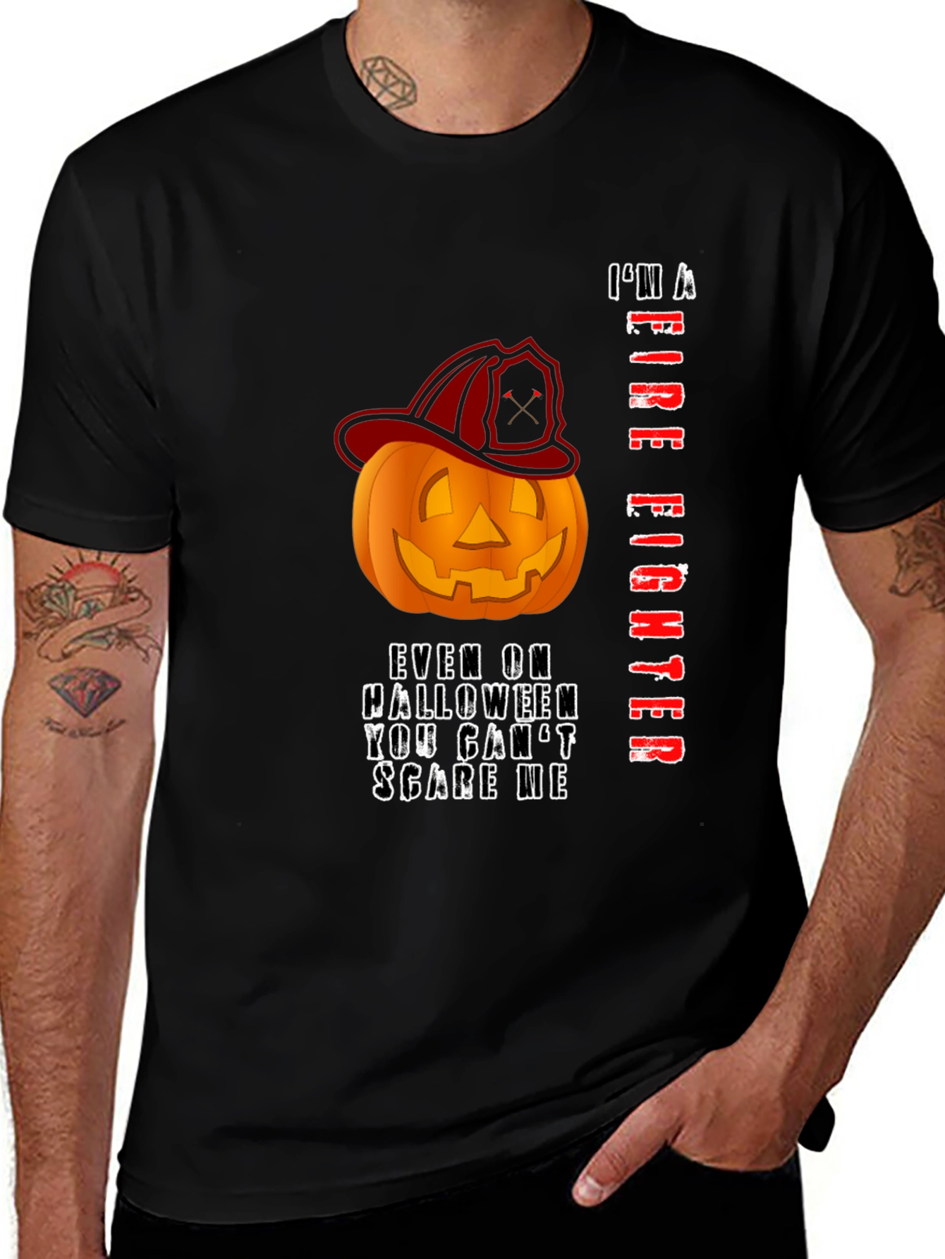 Variant 30 of Firefighter Halloween Pumpkin T-Shirt