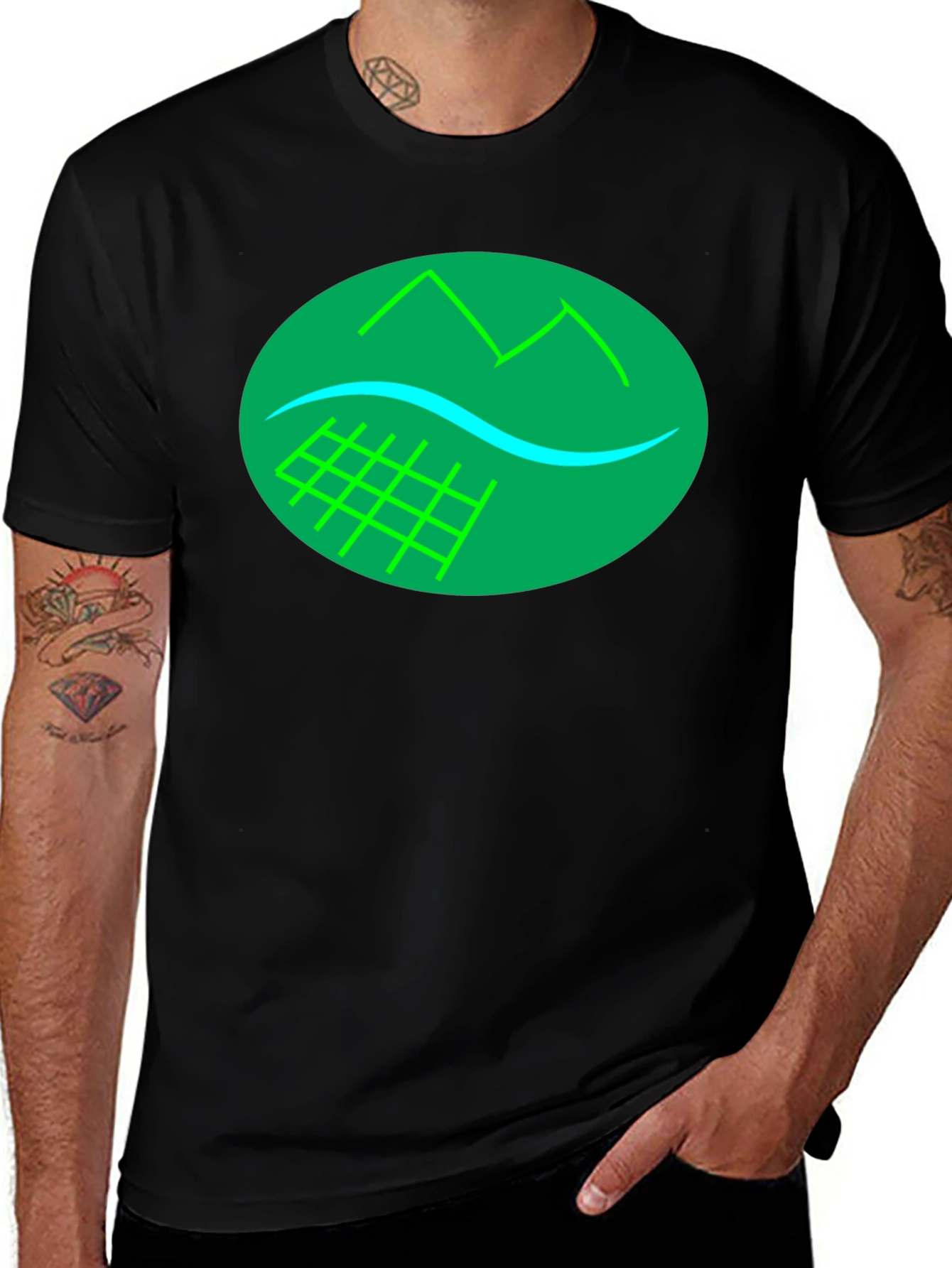 Variant 6 of Modern Green Landscape Tee