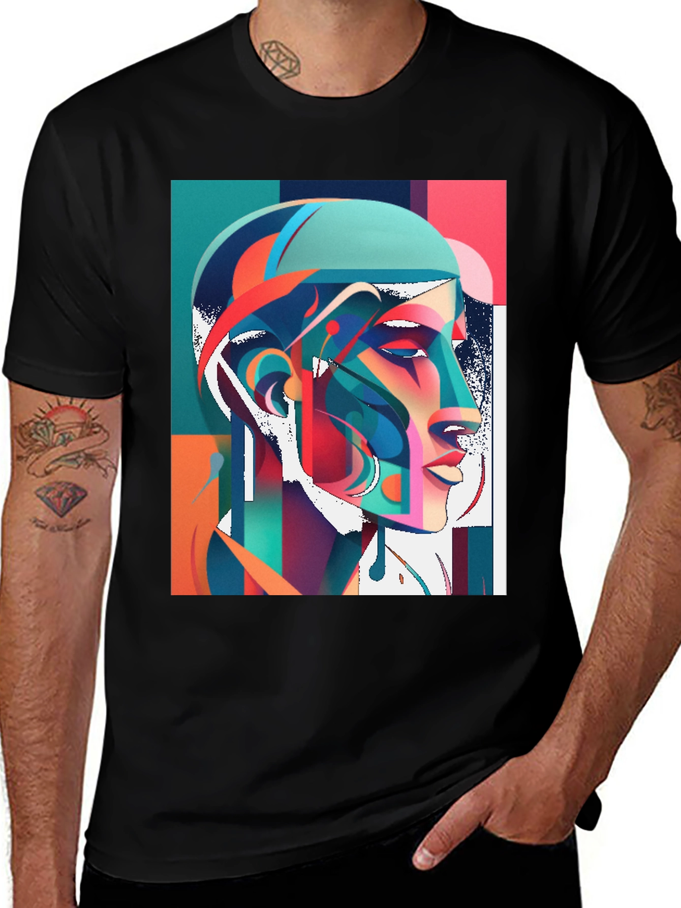 Variant 9 of Abstract Portrait Graphic Tee