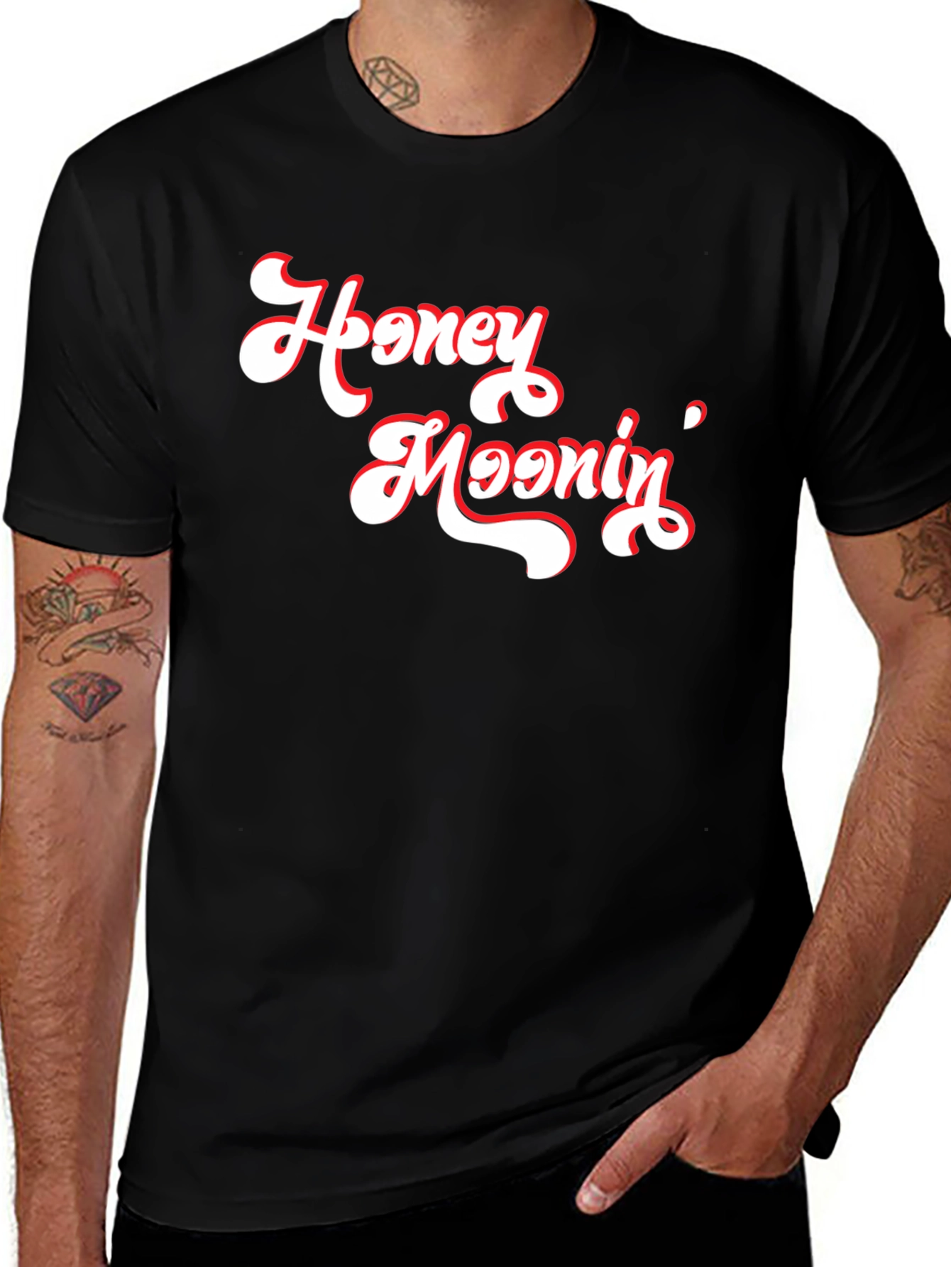 Variant 8 of Honeymoonin' Graphic T-Shirt - Retro Style
