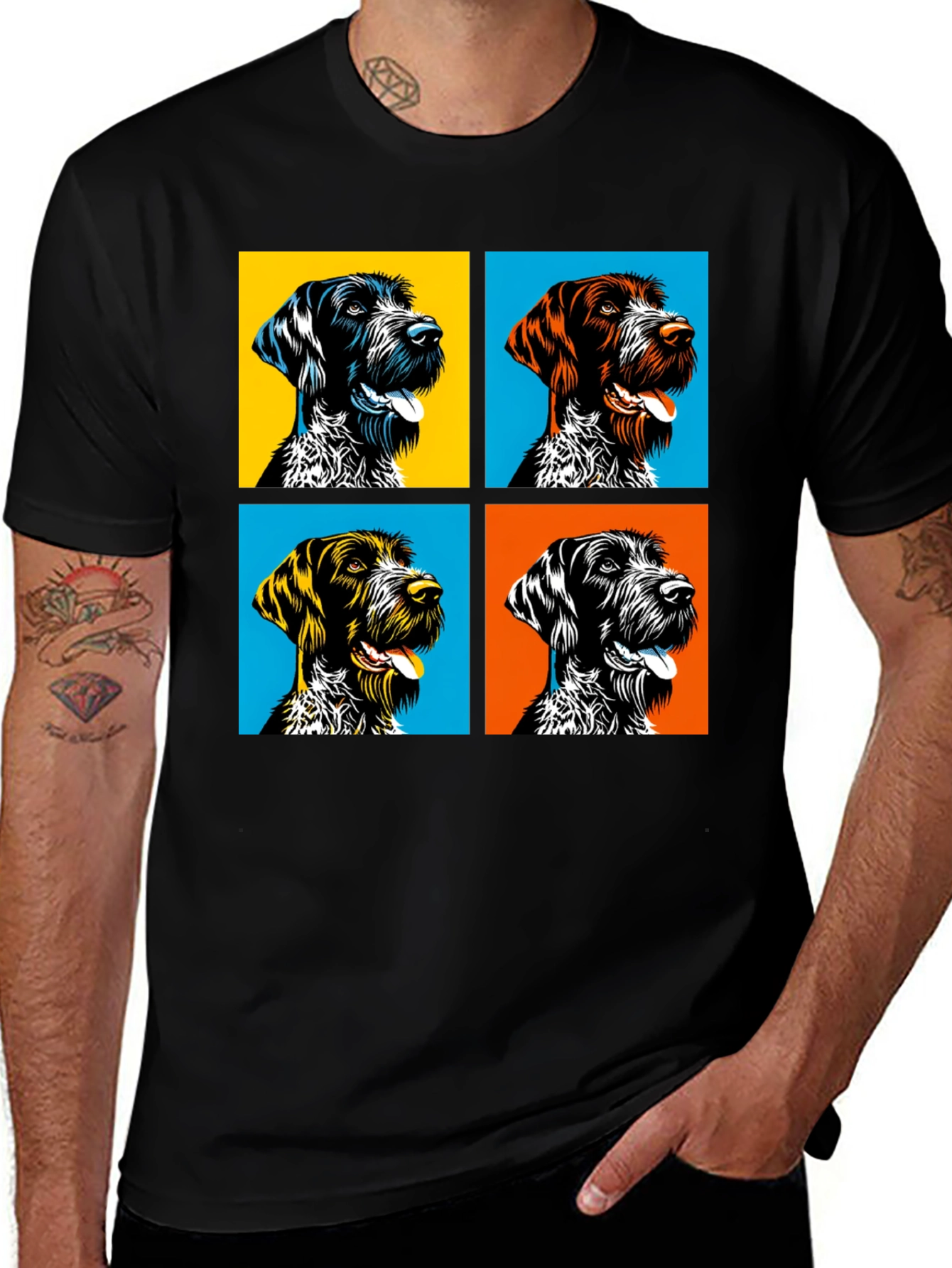 Variant 19 of German Wirehaired Pointer Pop Art T-Shirt