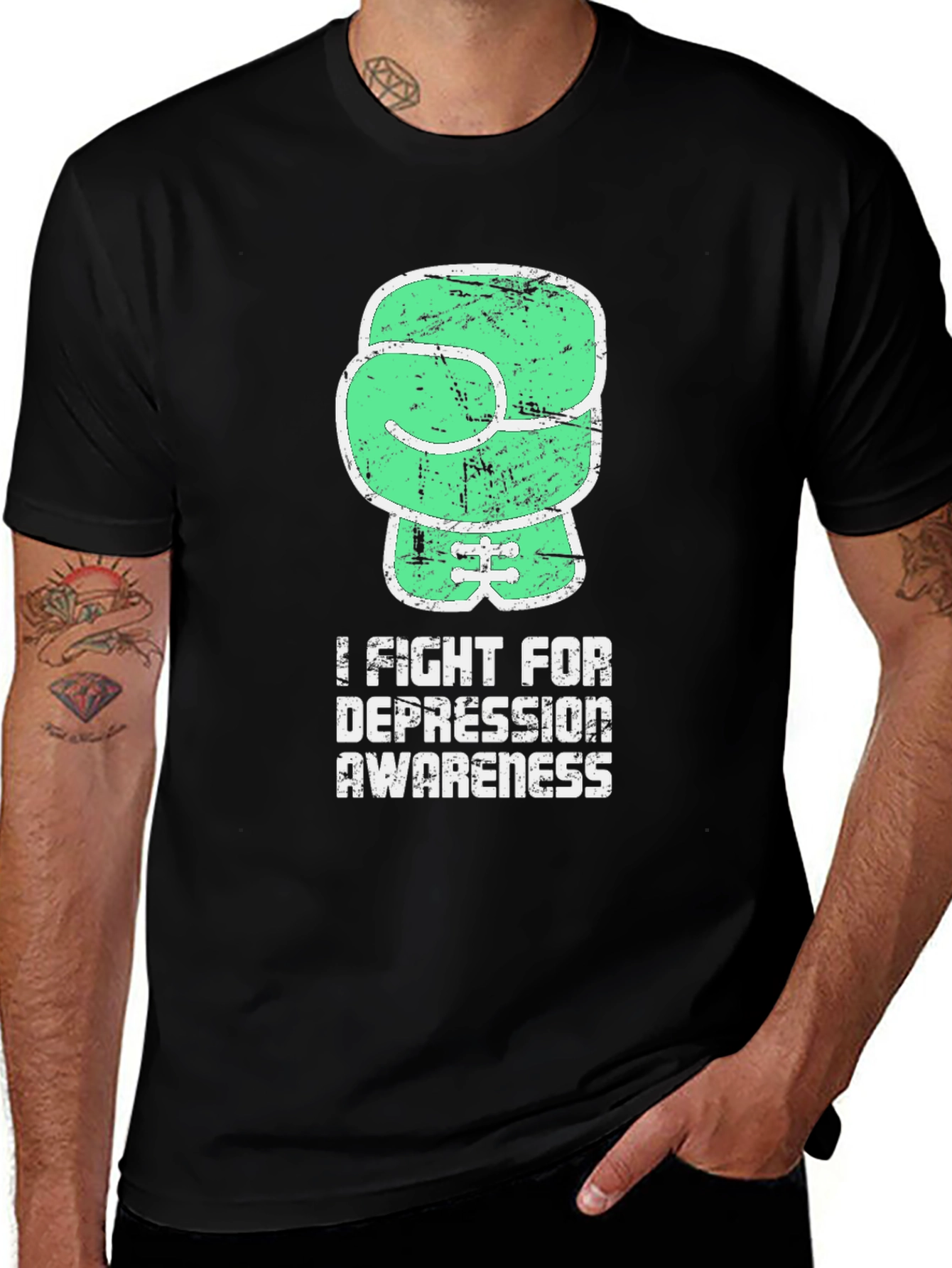 Variant 18 of I Fight For Depression Awareness Graphic Tee