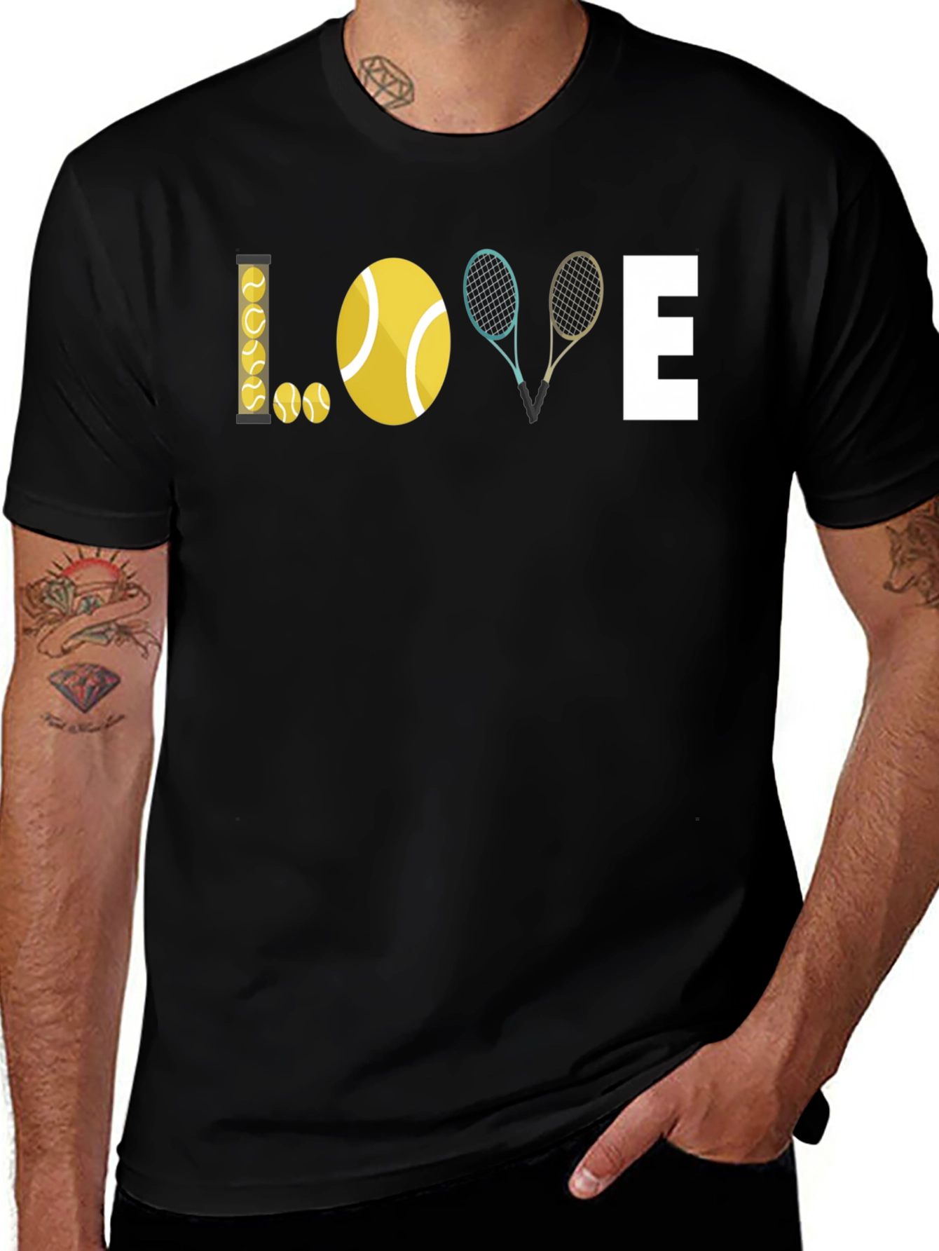Variant 8 of Tennis Love Graphic T-Shirt - Stylish Sporty Tee