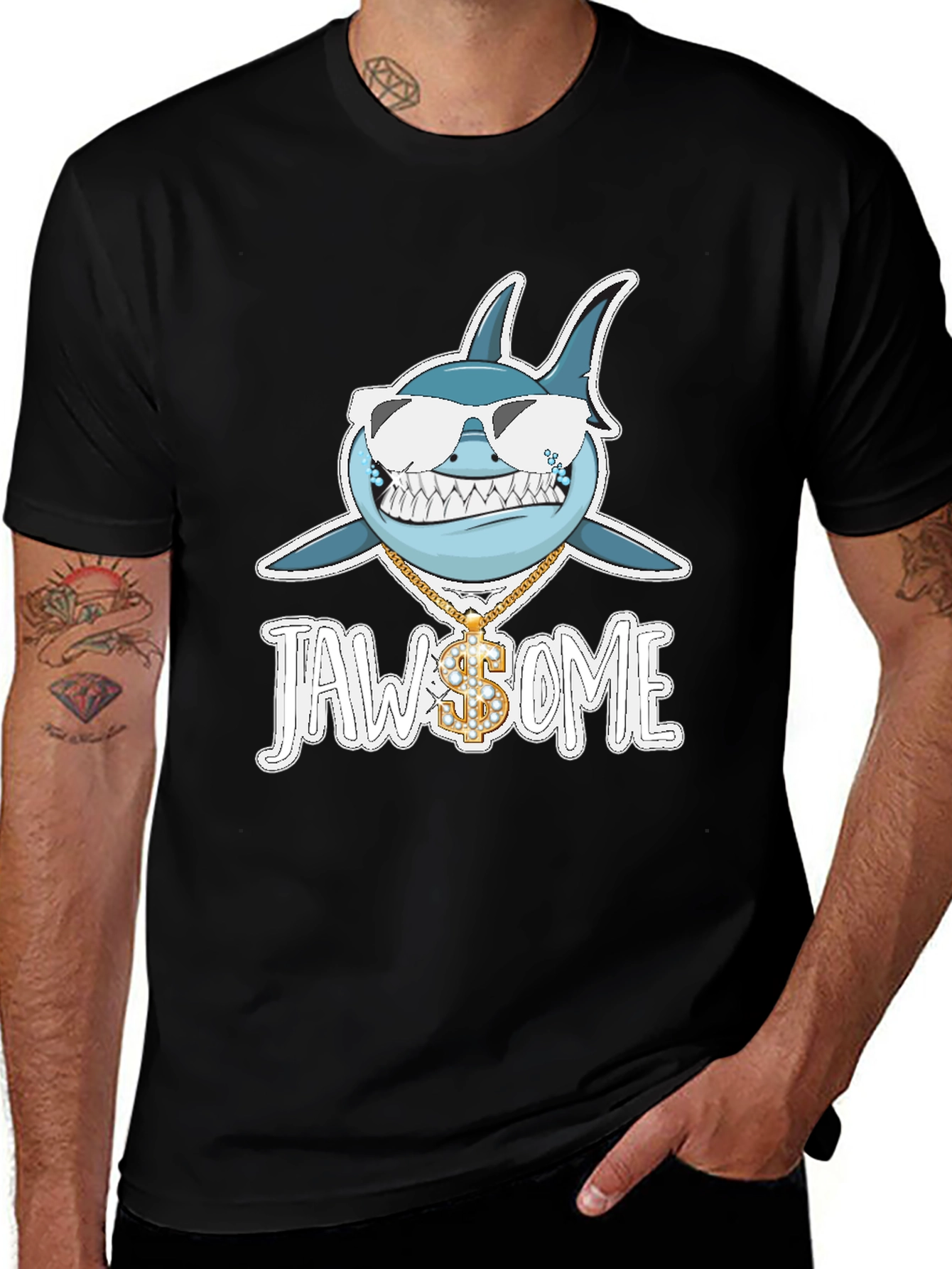 Variant 18 of Jaw-some Shark T-Shirt