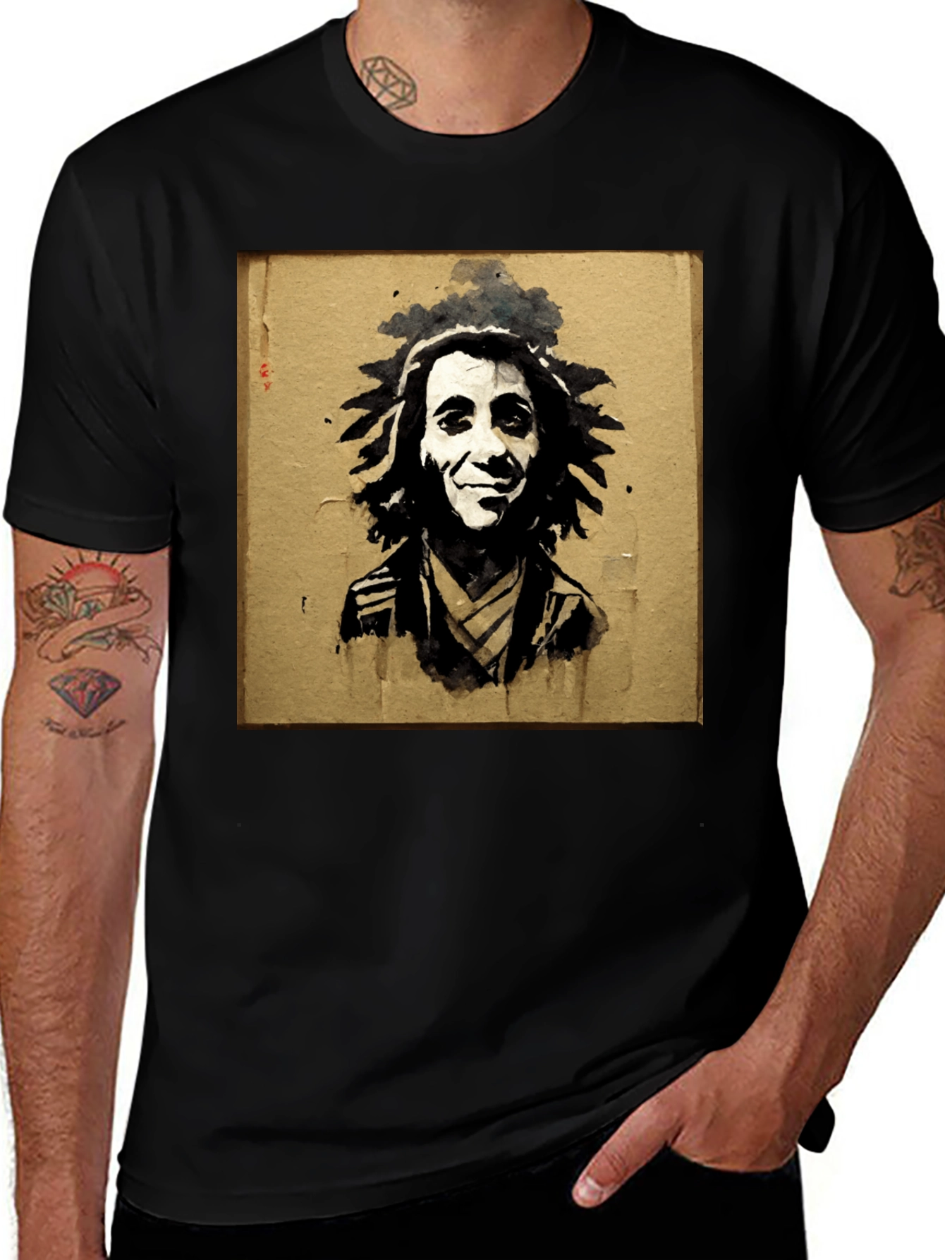 Bob Marley Portrait Graphic Tee - Reggae Inspired