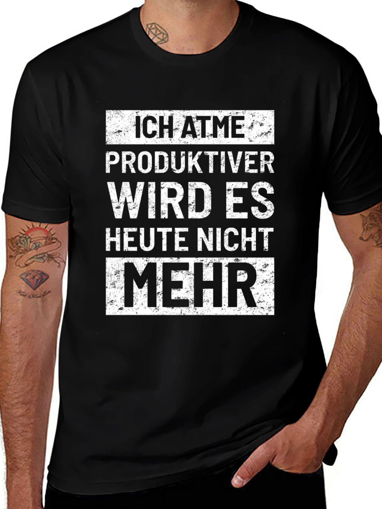 Variant 24 of Funny German Saying T-Shirt - "Ich Atme"