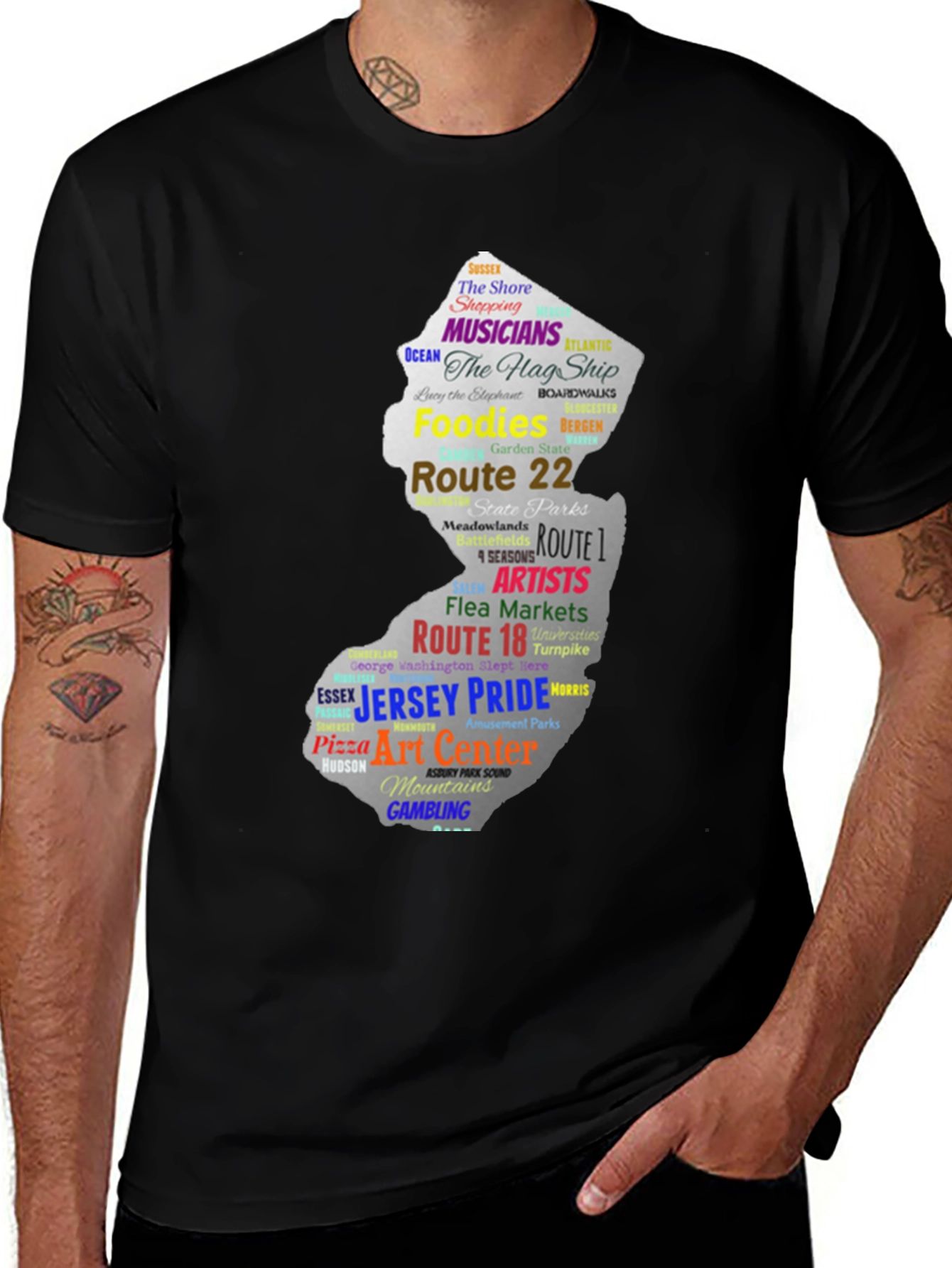 New Jersey Pride T-Shirt State Map