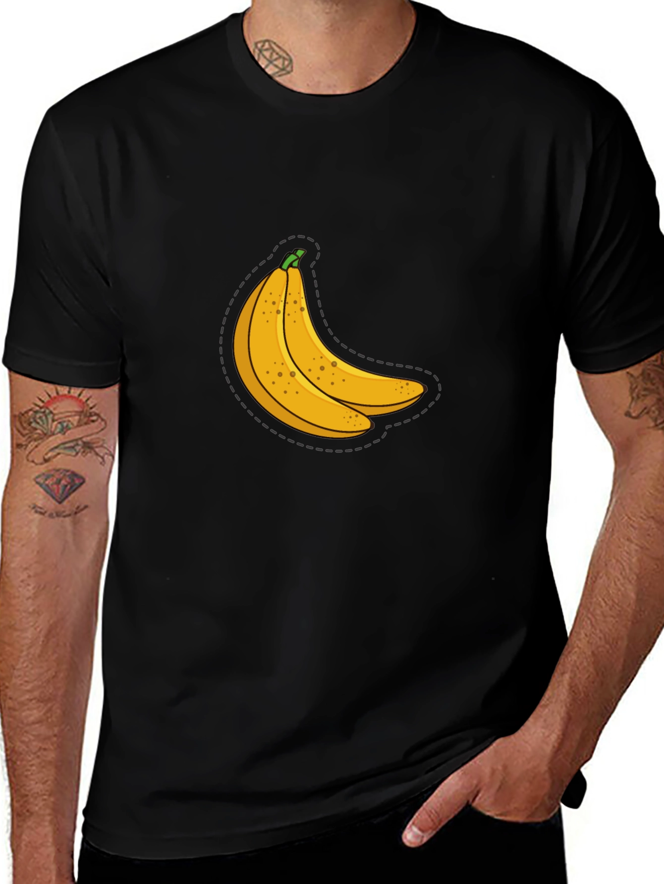 Variant 3 of Banana Graphic Tee - Stylish Black T-Shirt