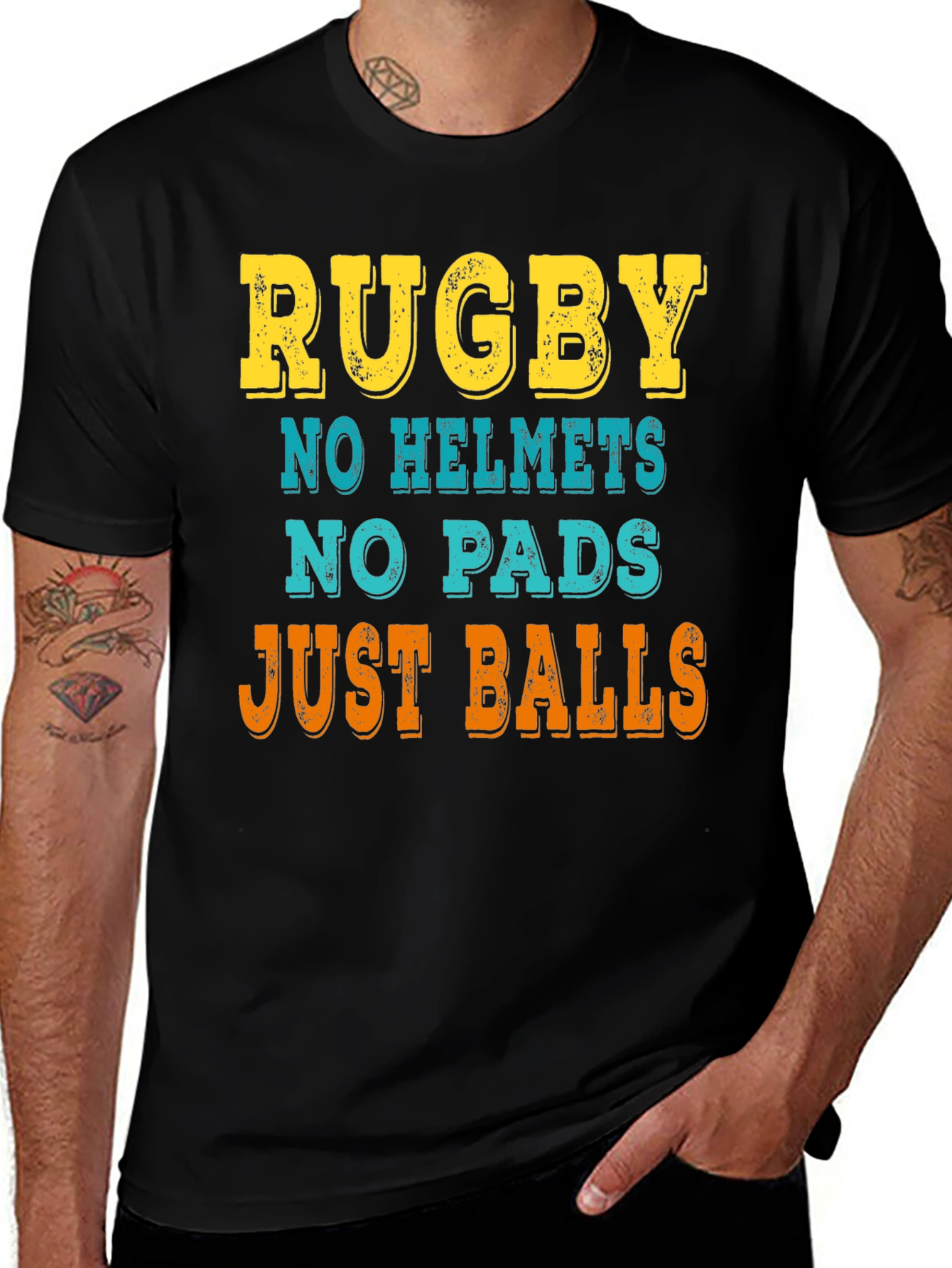 Rugby: No Helmets, No Pads, Just Balls T-Shirt