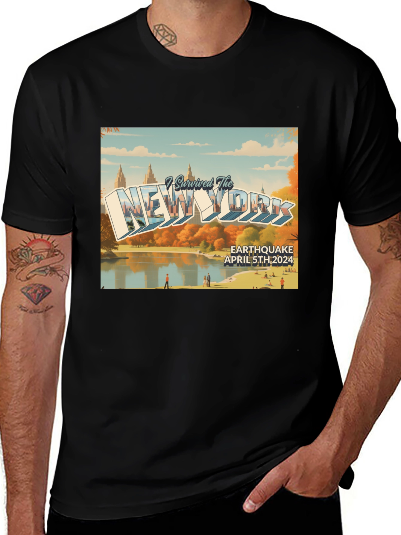 Variant 21 of I Survived The New York Earthquake April 5th, 2024 T-Shirt