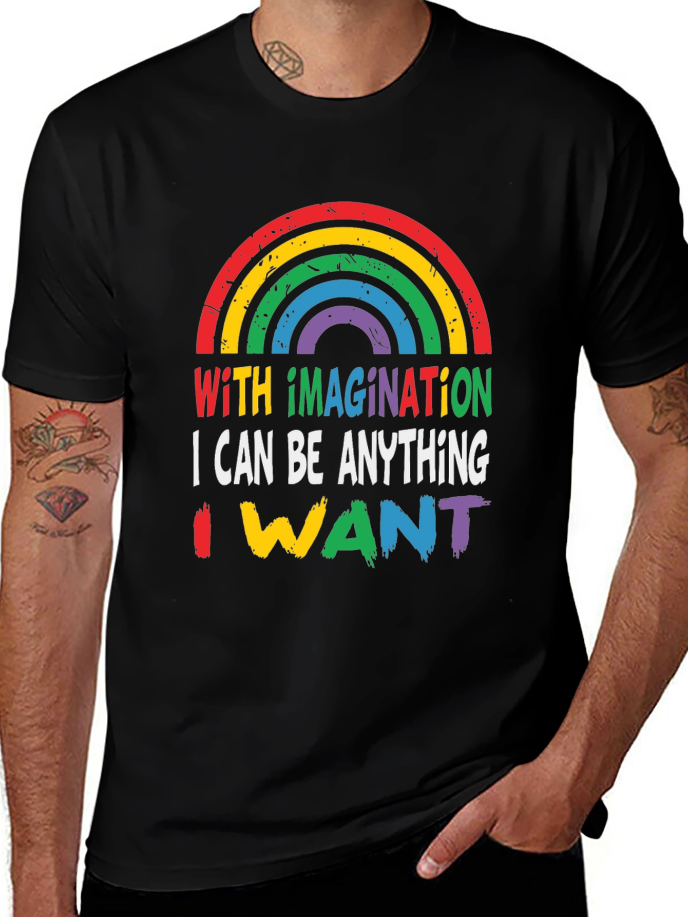 Variant 8 of Imagination Rainbow Graphic T-Shirt