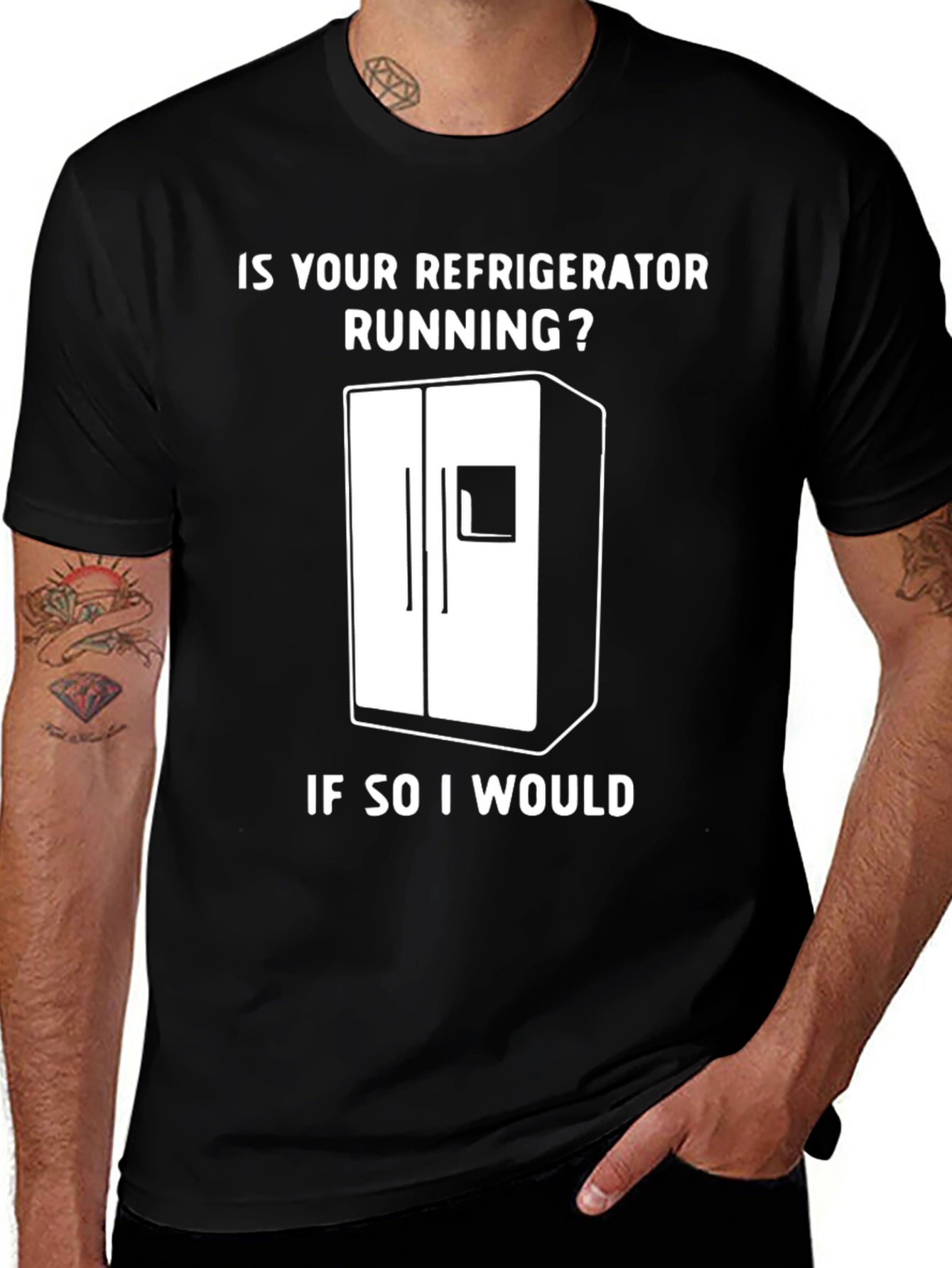 Variant 5 of Funny Refrigerator Running Gag T-Shirt