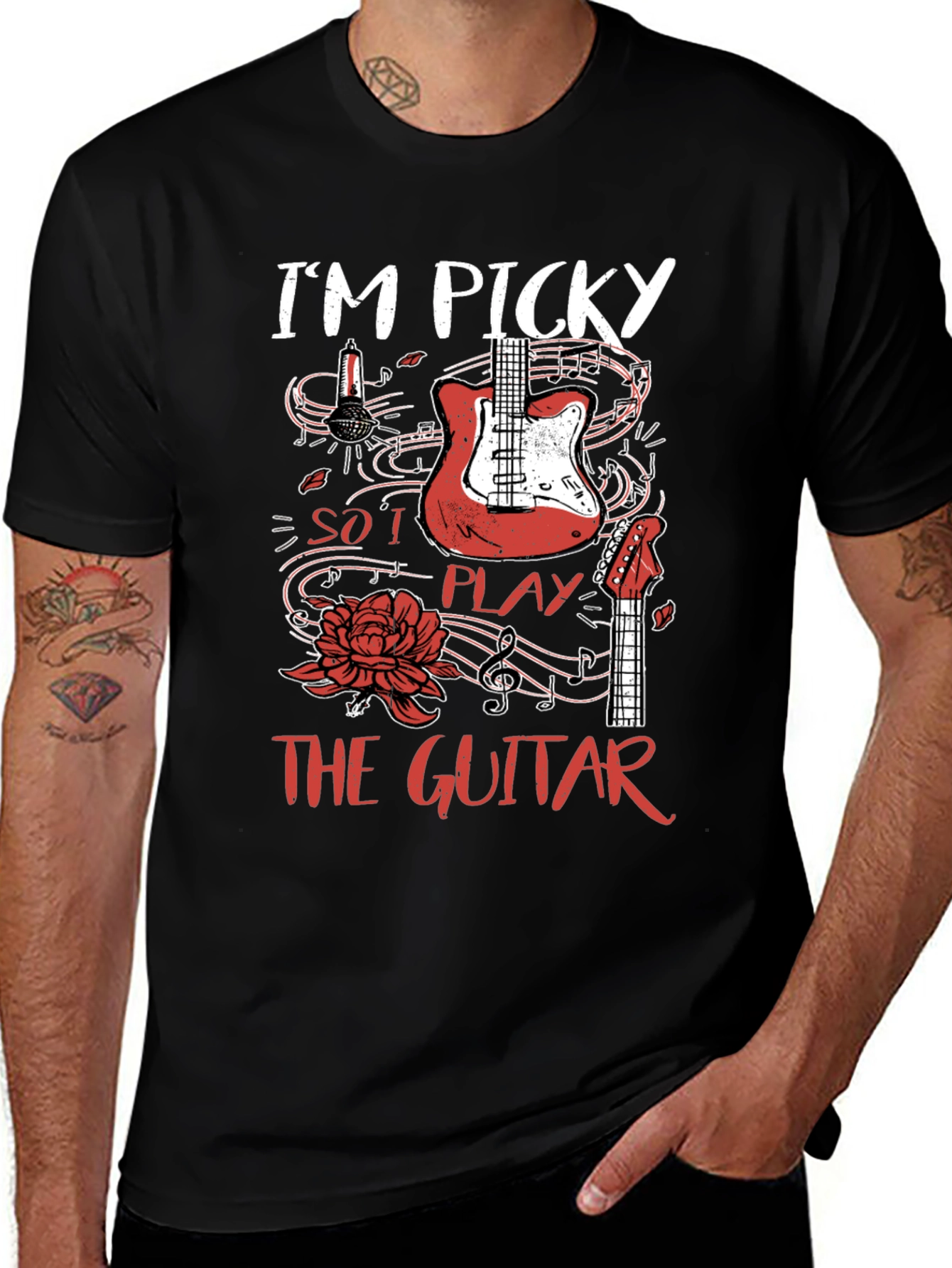 Variant 14 of Picky Guitar Player Graphic Tee - Music Lover Gift