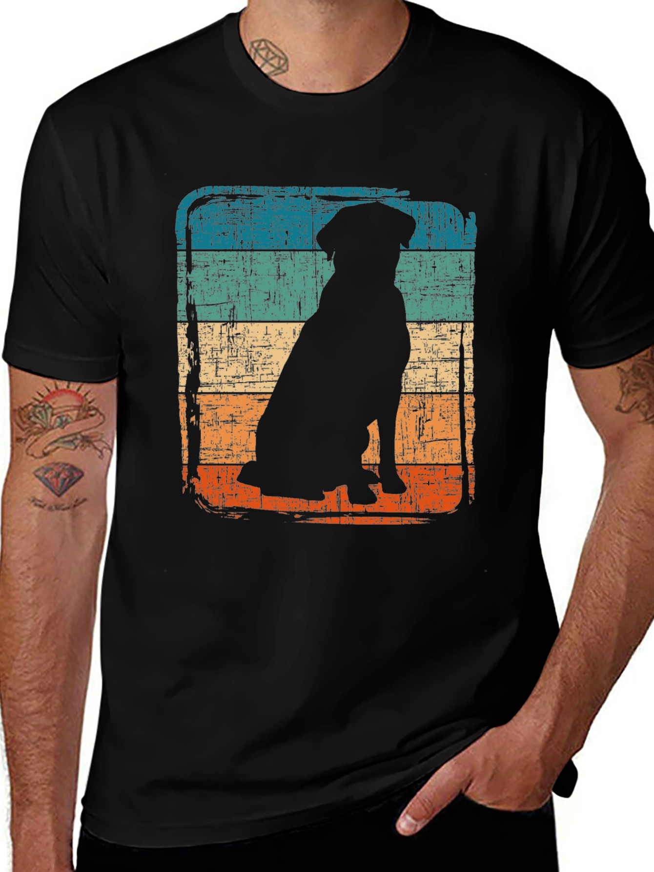 Retro Labrador Dog T-Shirt - Vintage Style Pet Tee