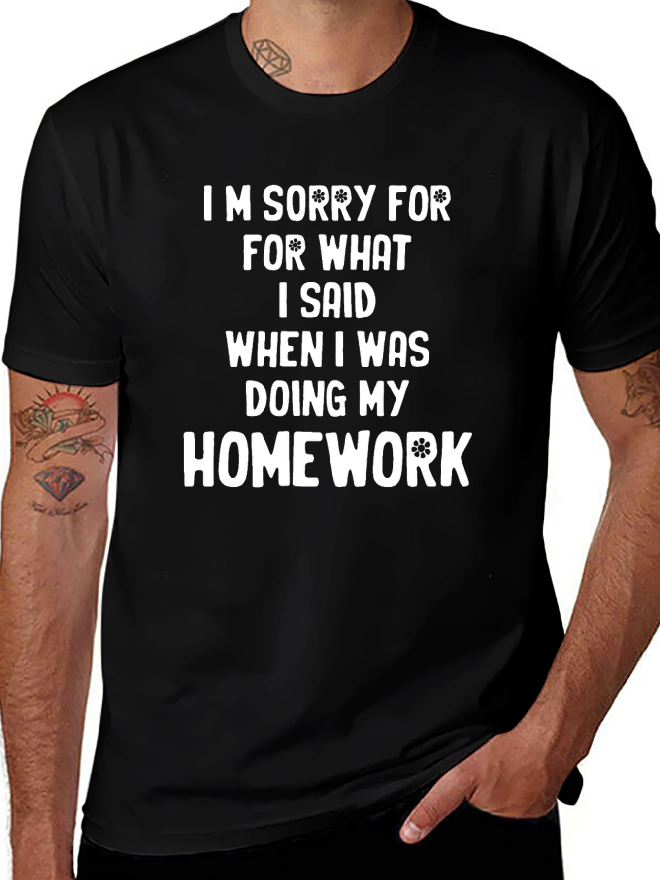 Variant 20 of Homework Apology T-Shirt - Funny Sarcastic Tee