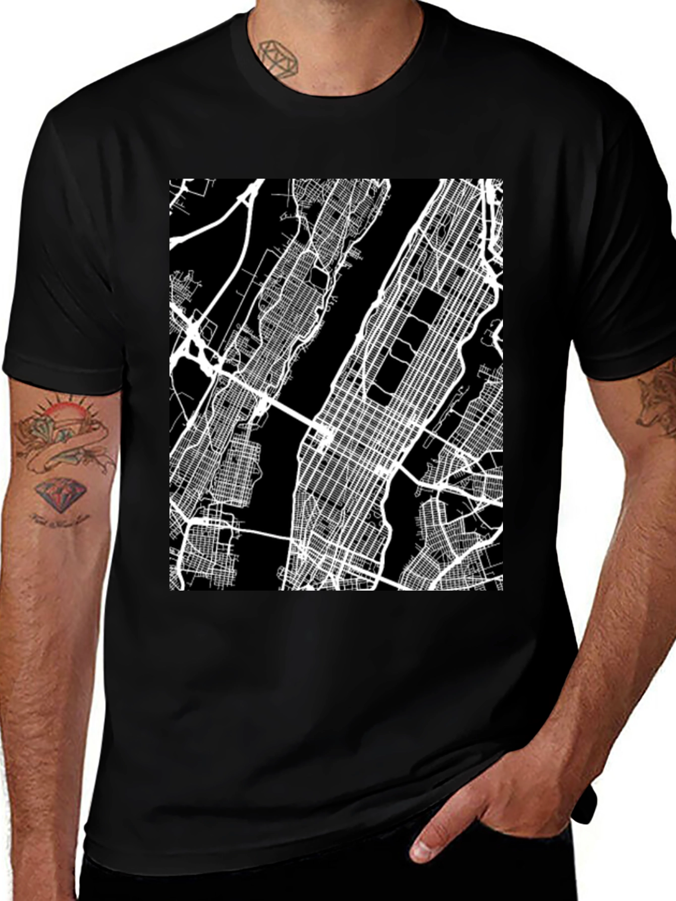 Variant 2 of Urban Navigator Tee - Cityscape Design