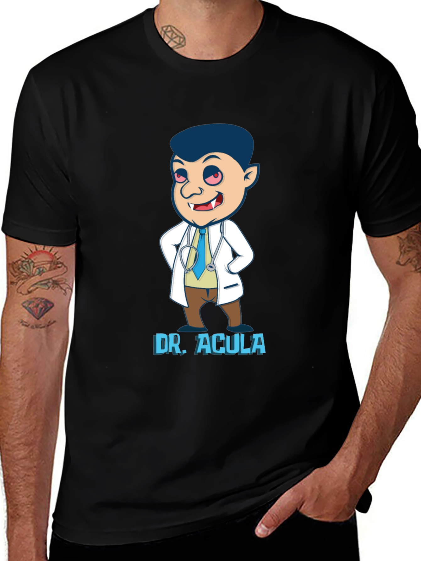 Black Dr. Acula Graphic Tee - Black main image