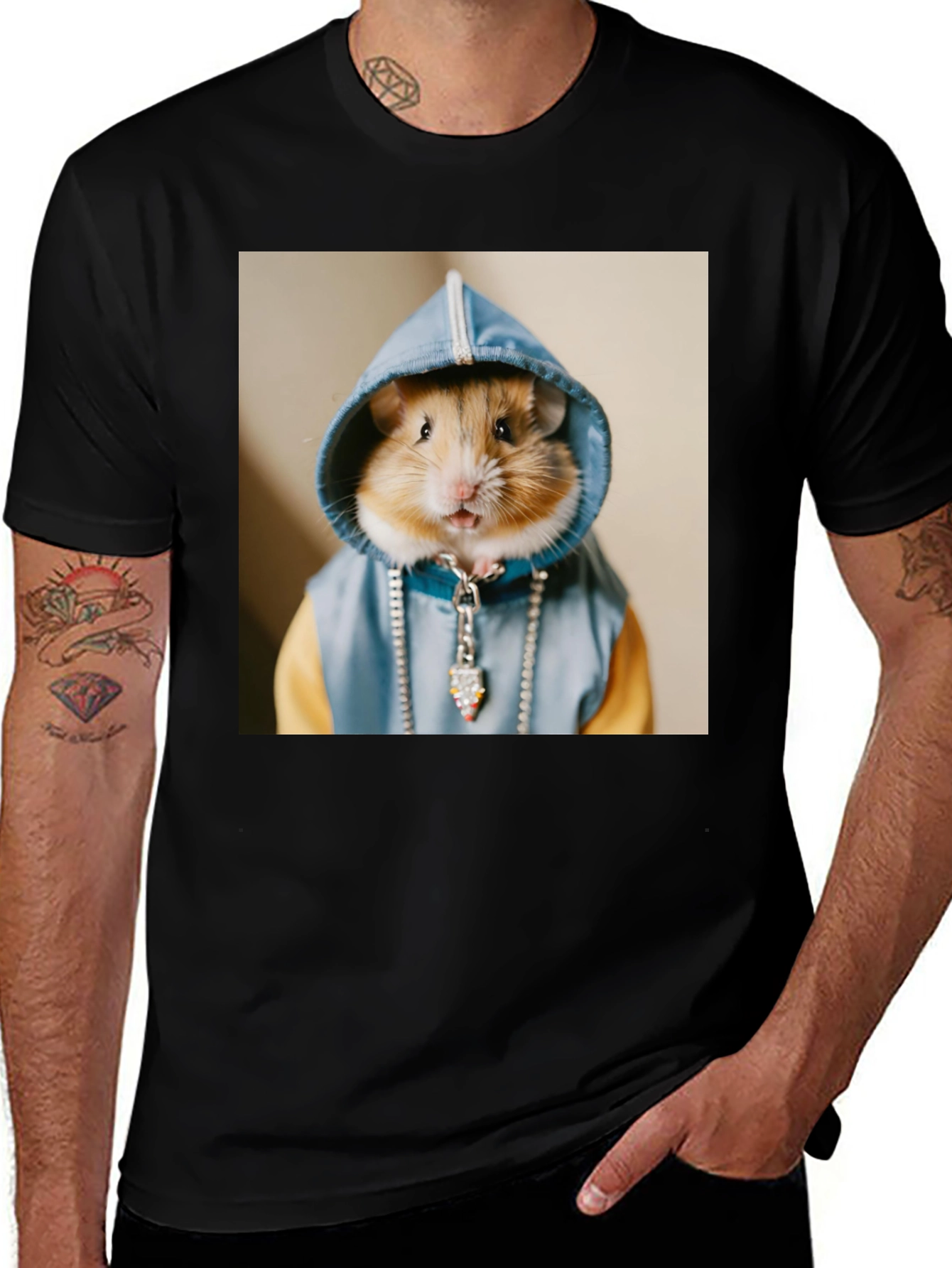 Variant 23 of Hamster in Hoodie T-Shirt