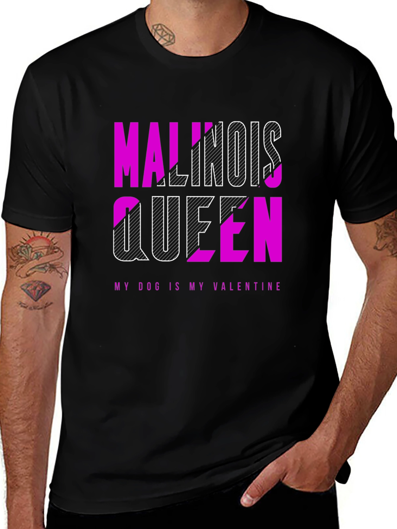 Malinois Queen Valentine Dog T-Shirt
