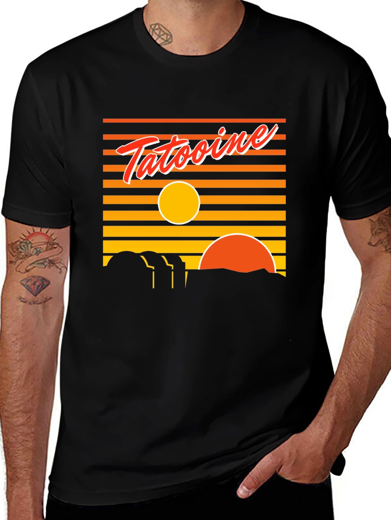 Tatooine Sunset T-Shirt - Retro Graphic Tee