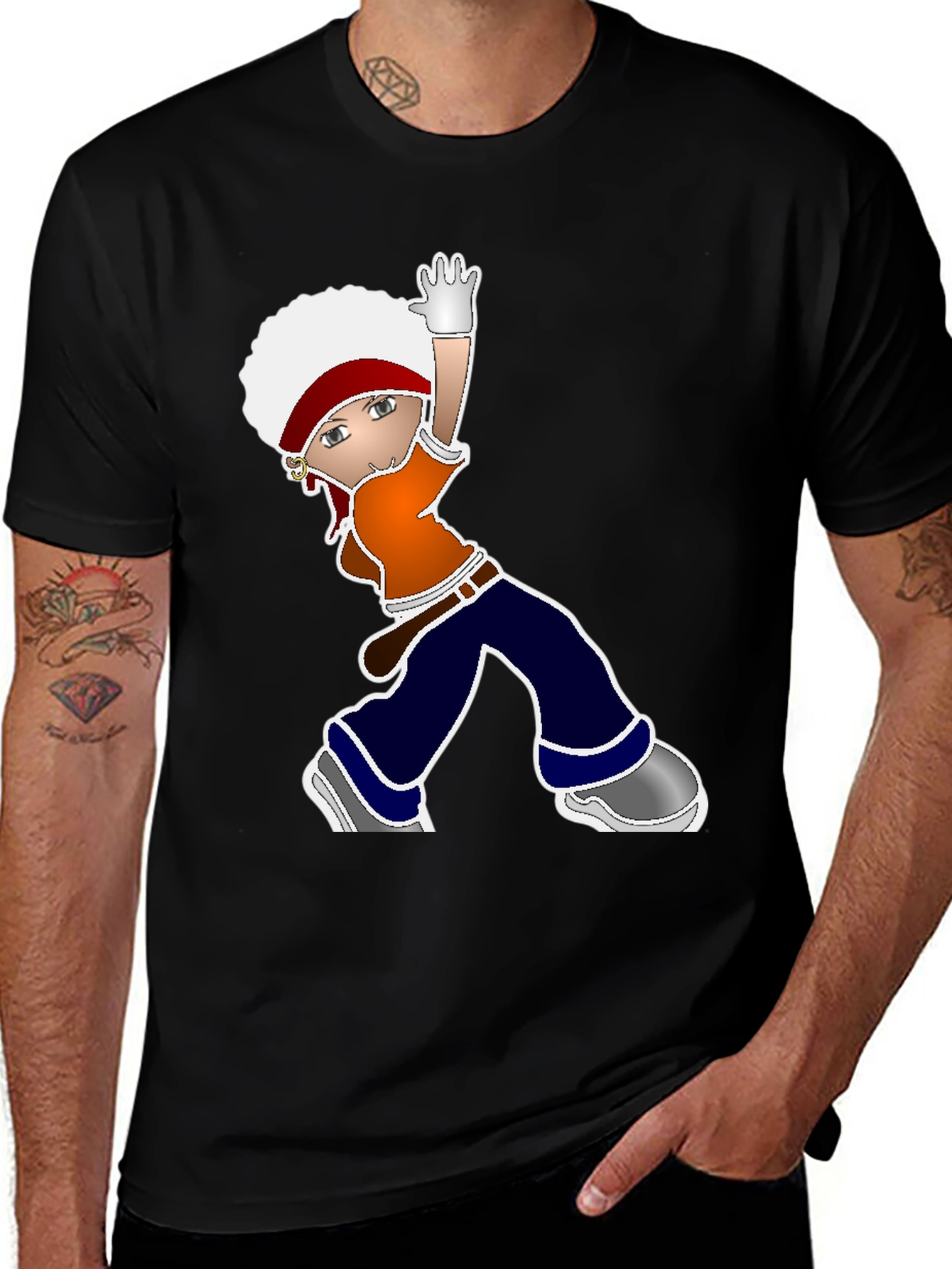 Variant 18 of Cartoon Dancer Black T-Shirt