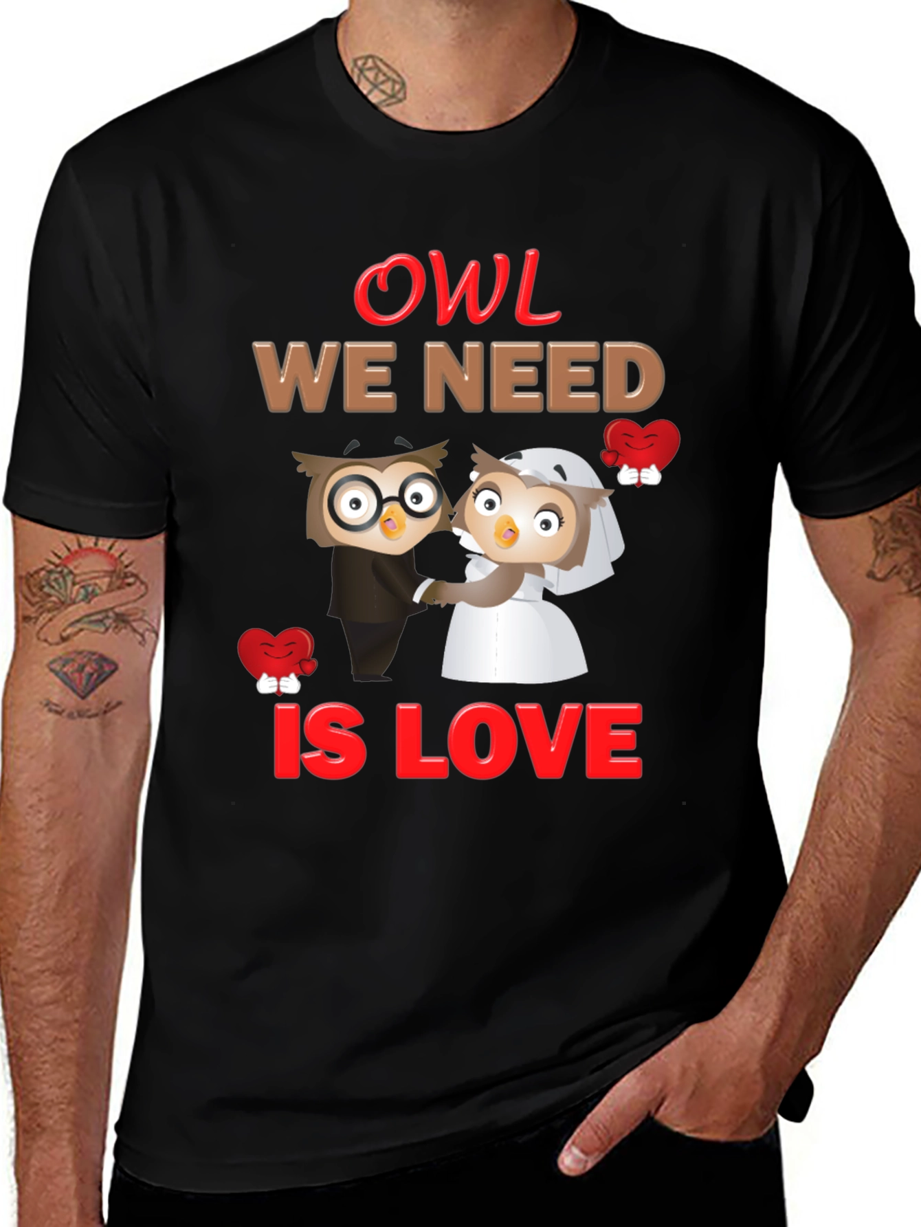 Variant 28 of Owl We Need Is Love Graphic T-Shirt